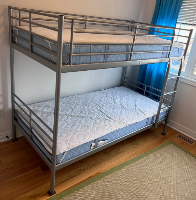 3 × IKEA SVÄRTA Bunk Beds (90×200 cm) – Silver – Available in Al Khor - Image 4