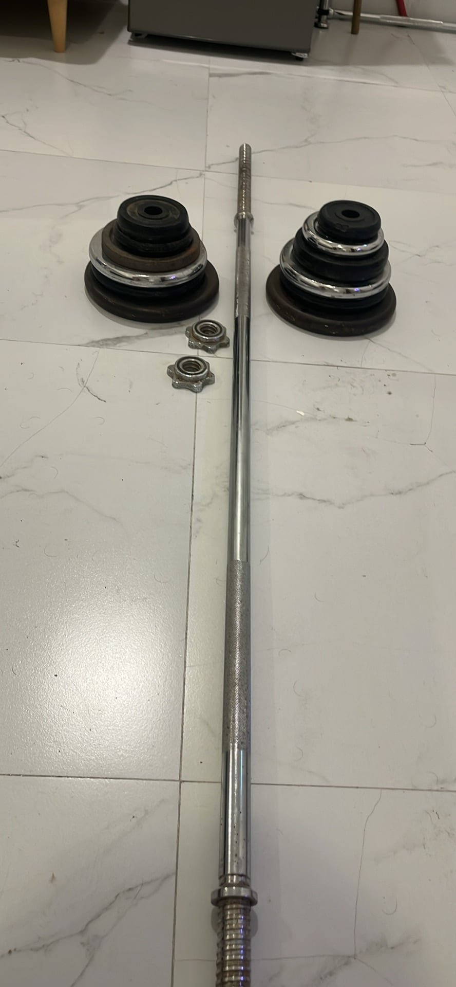 Long bar and weight total include 32 kg - Image 2