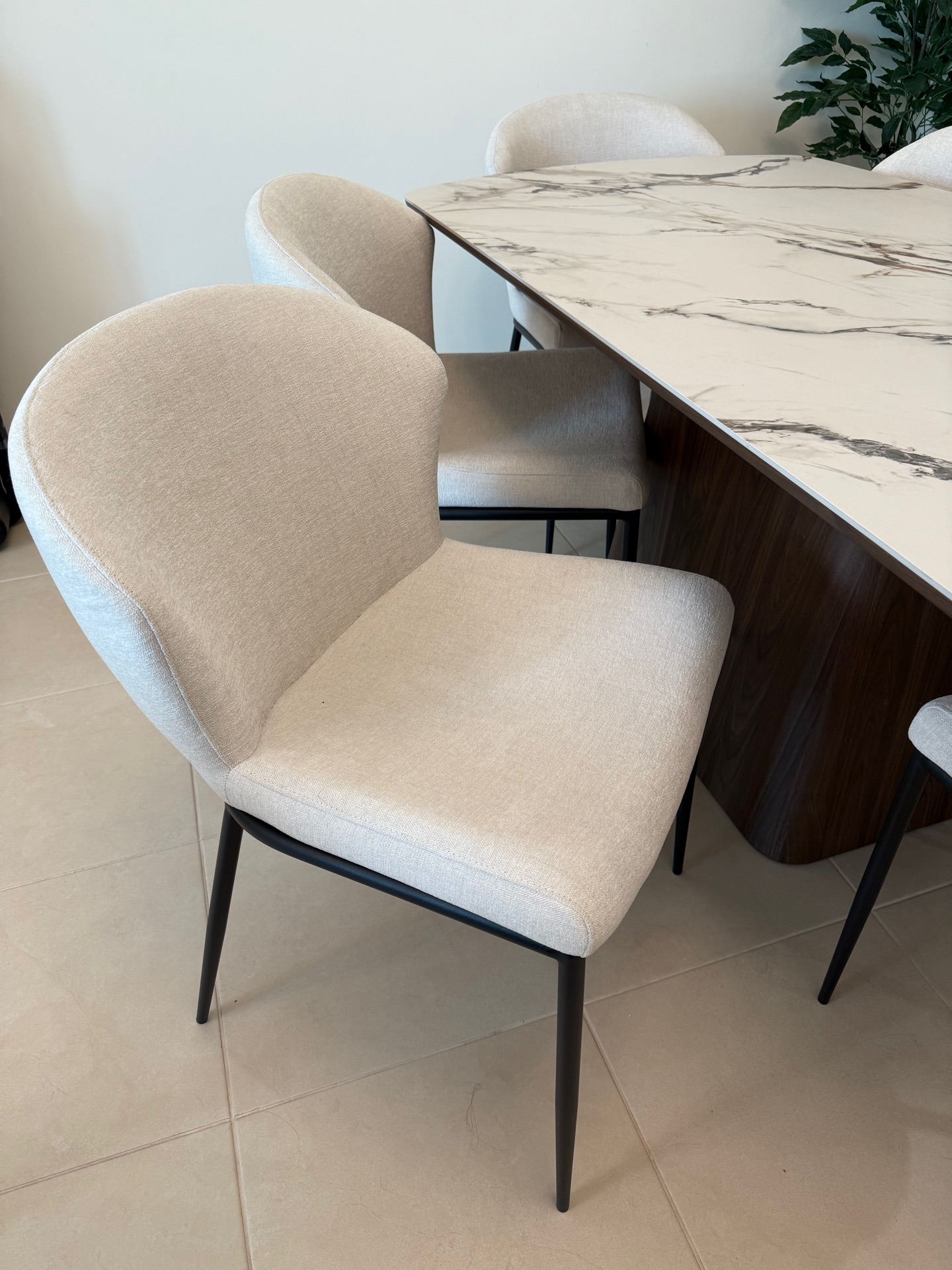 Ceramic dining table + 6 chairs - Image 2