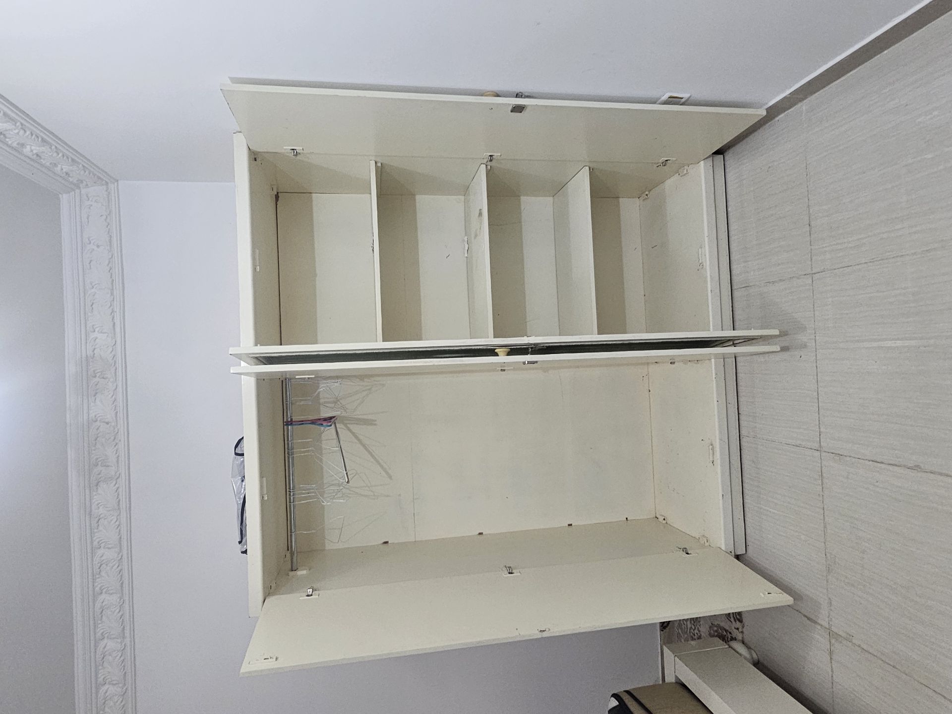 Bed with mattress, & 4door wardrobe - Image 1