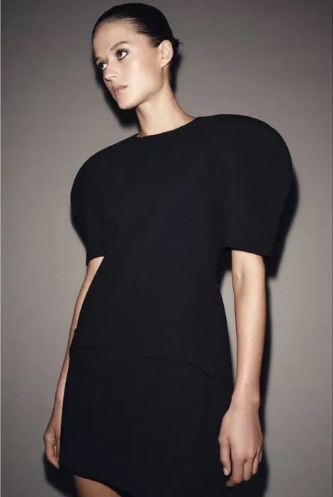Zara Black Mini Dress S size - Image 2