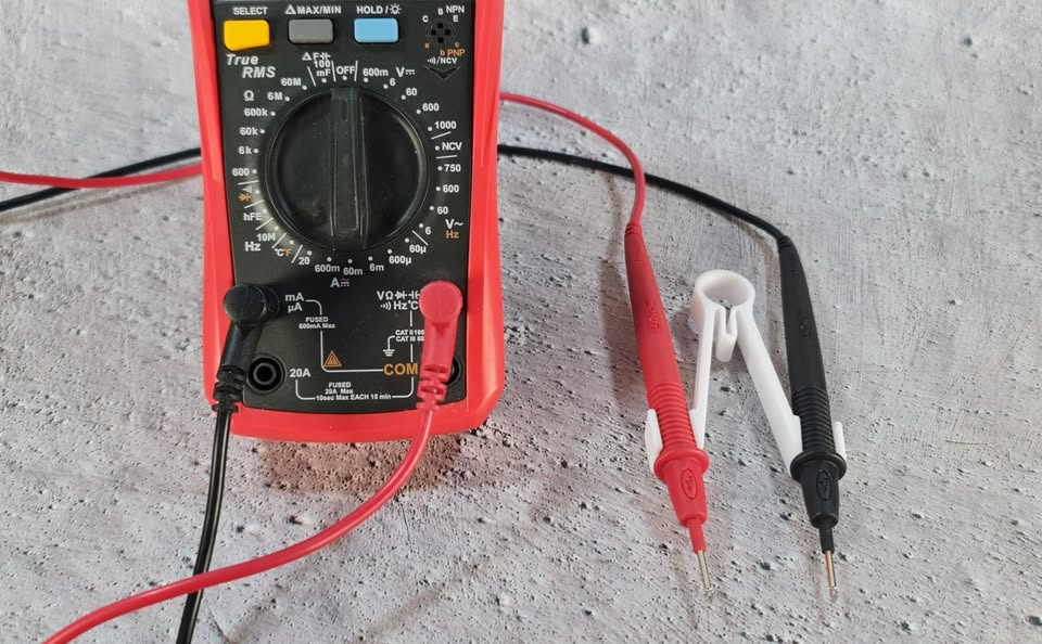 (3d Printed) Multimeter Probe Holder - White - Image 2