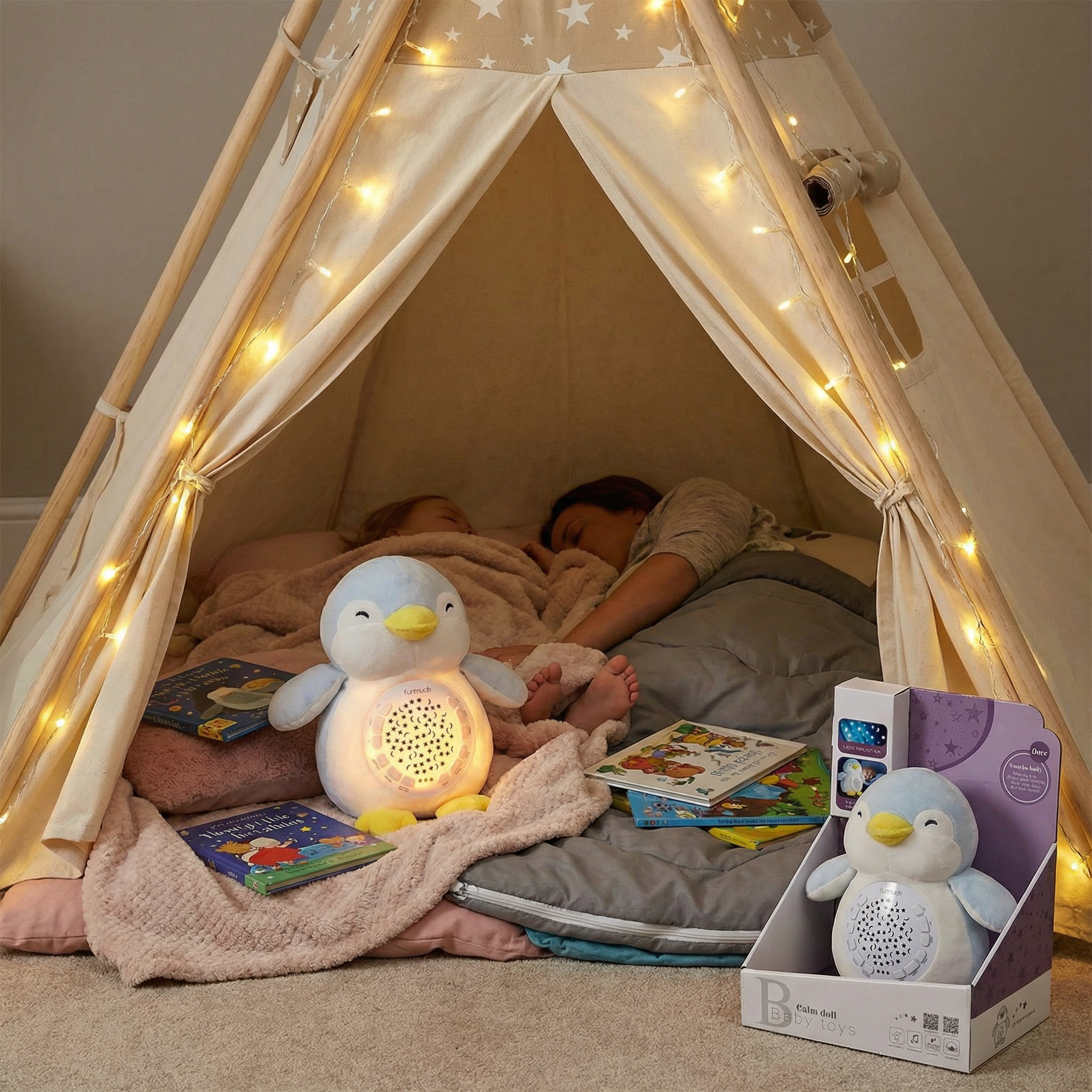 Penguin Baby Plush Night Light Projector with Music  - Image 5