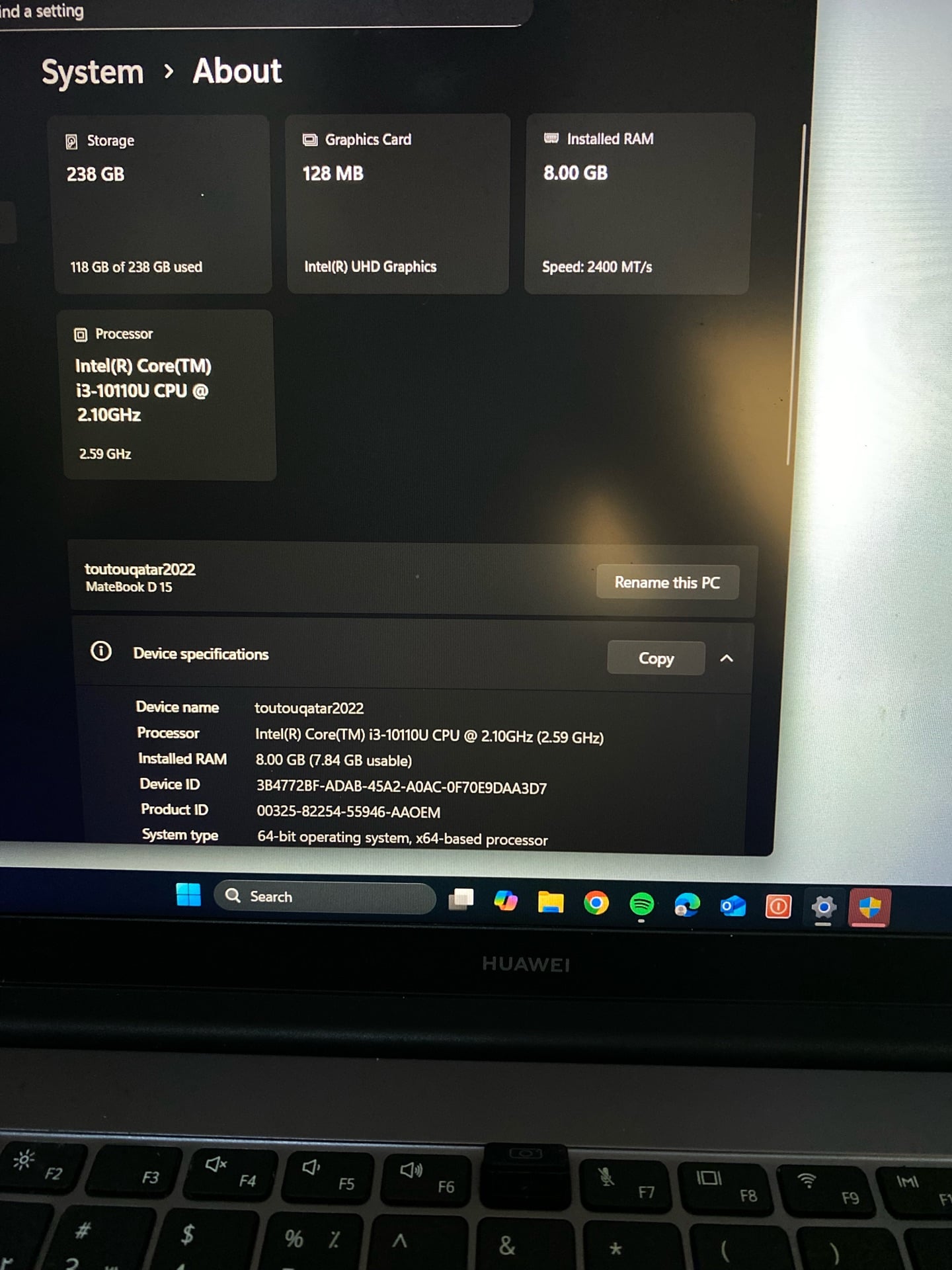 Huawei MateBook D15 – 4GB RAM | 256GB SSD 💻 - Image 6