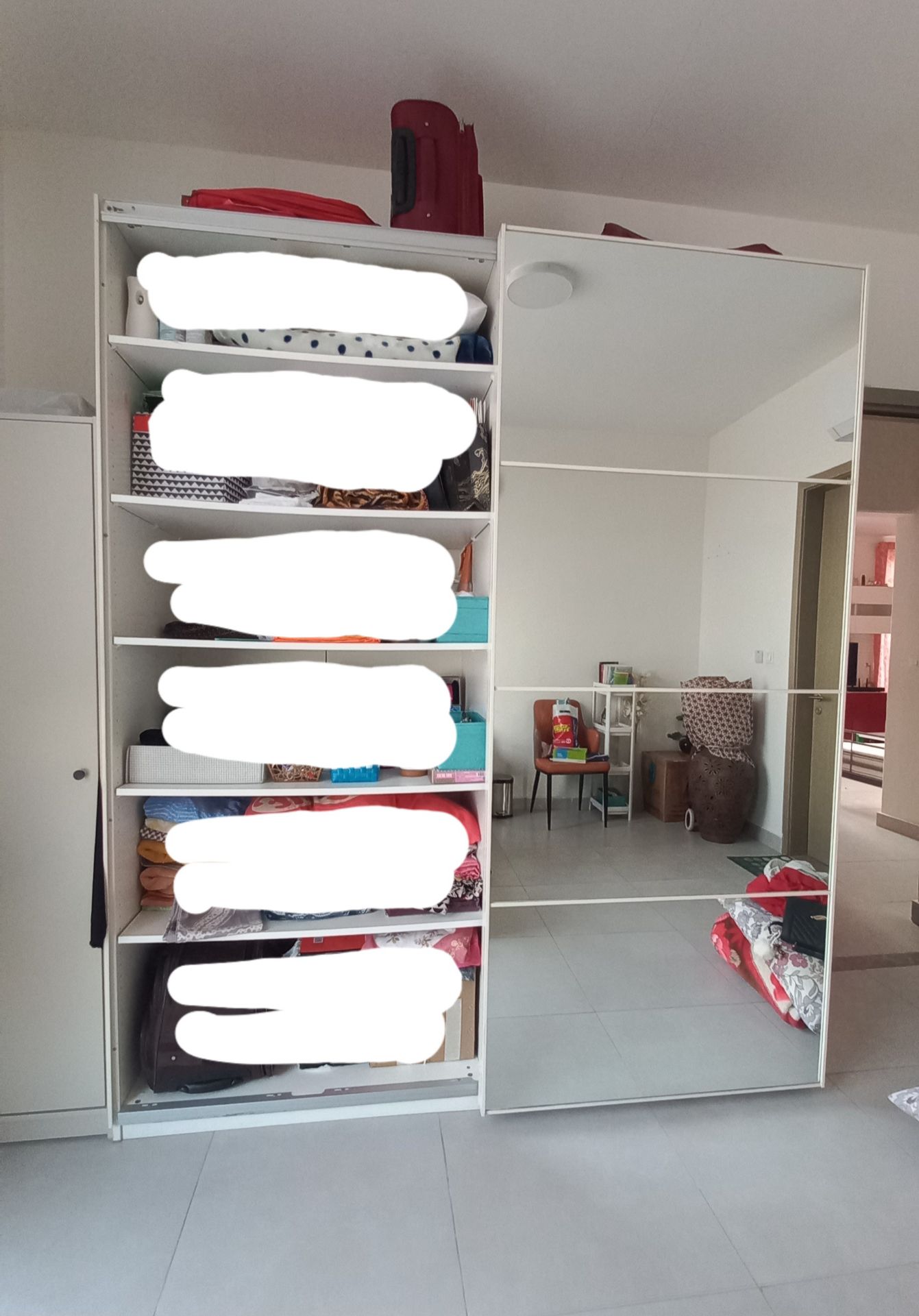 Ikea Pax wardrobe with mirror doors - Image 3