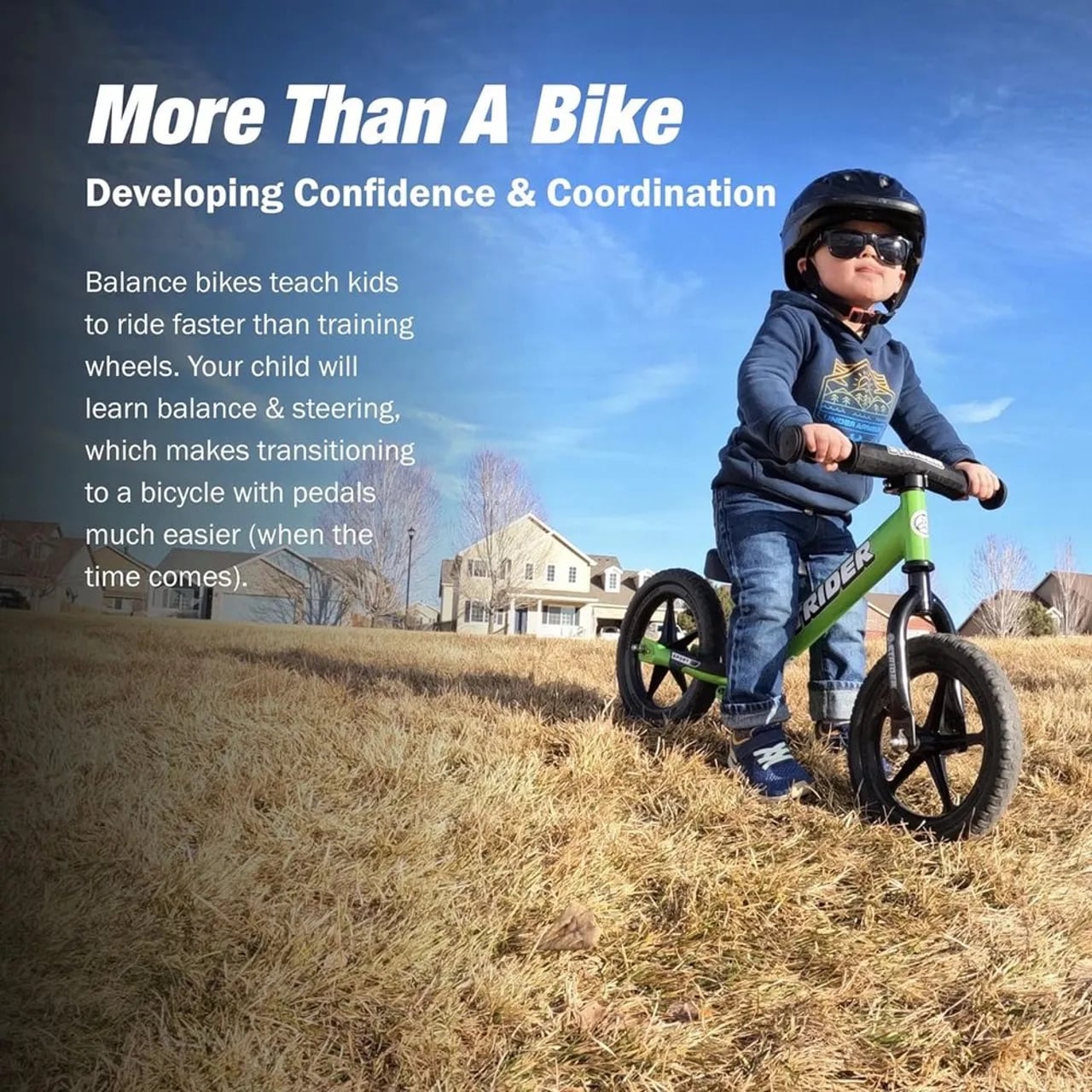 Strider 12 inch Sport Balance Bike + Stand/Rocking Base - Image 5