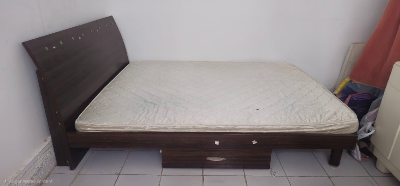 Double bed with mattress - Image 3