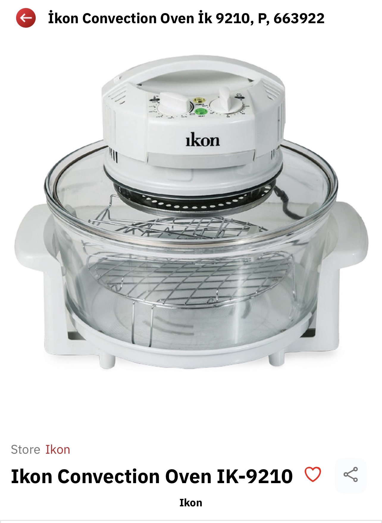 Ikon convection oven for sale - Image 5