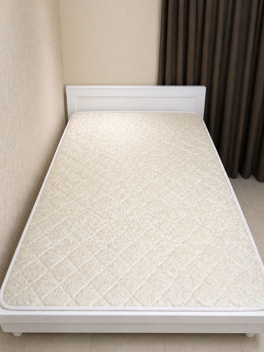Modern White Bed + Mattress – Excellent Condition | Quick Sale - Image 2