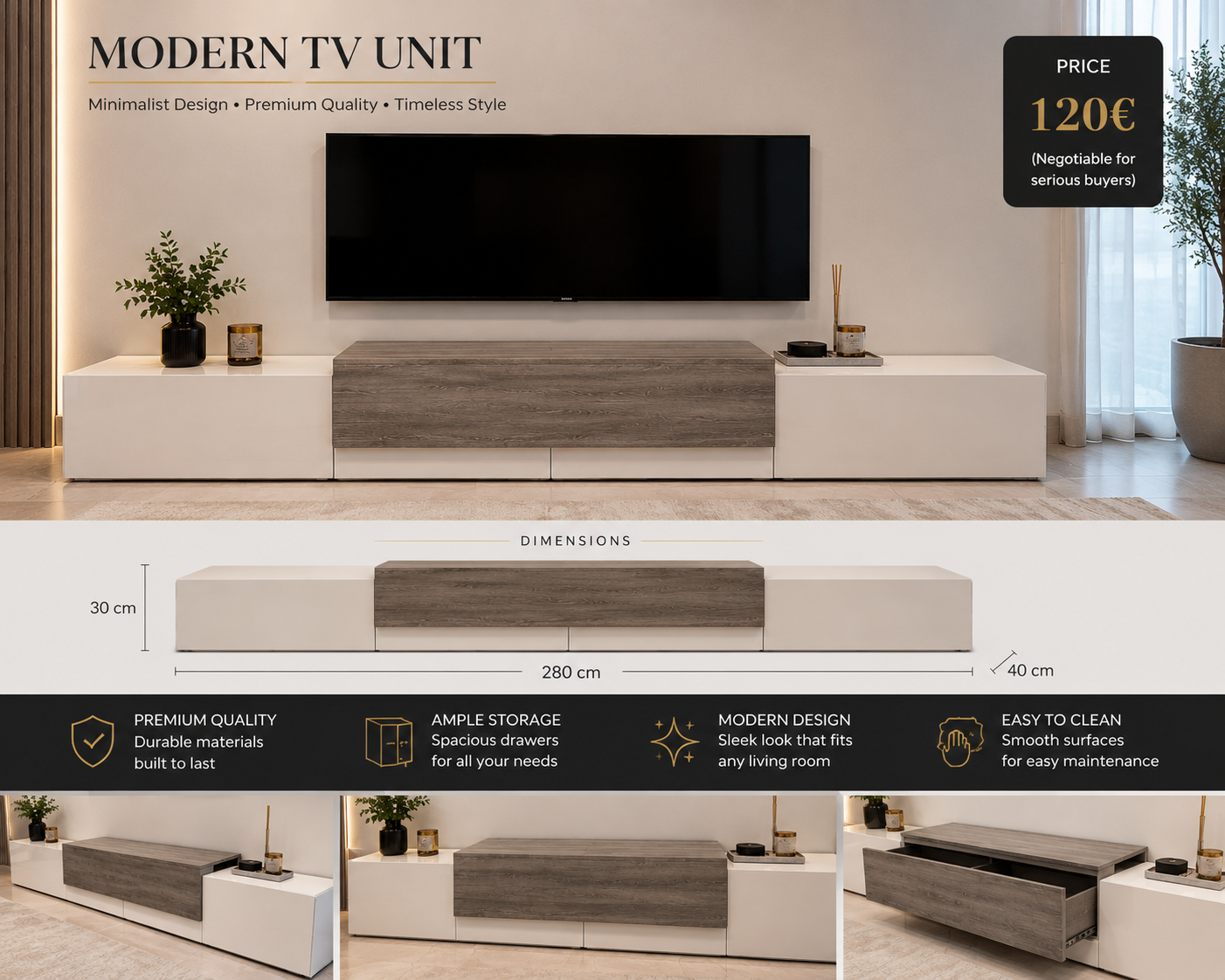 Modern tv table - Image 2