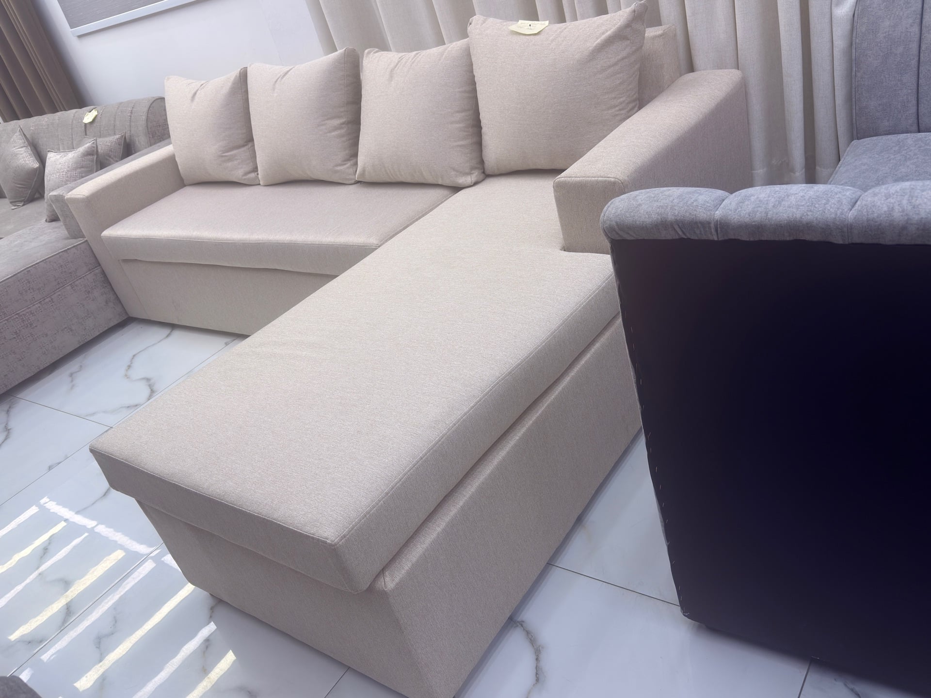 New L Sofa Set For Sale, Good Quality, Make in Doha, Color Available  - Image 6