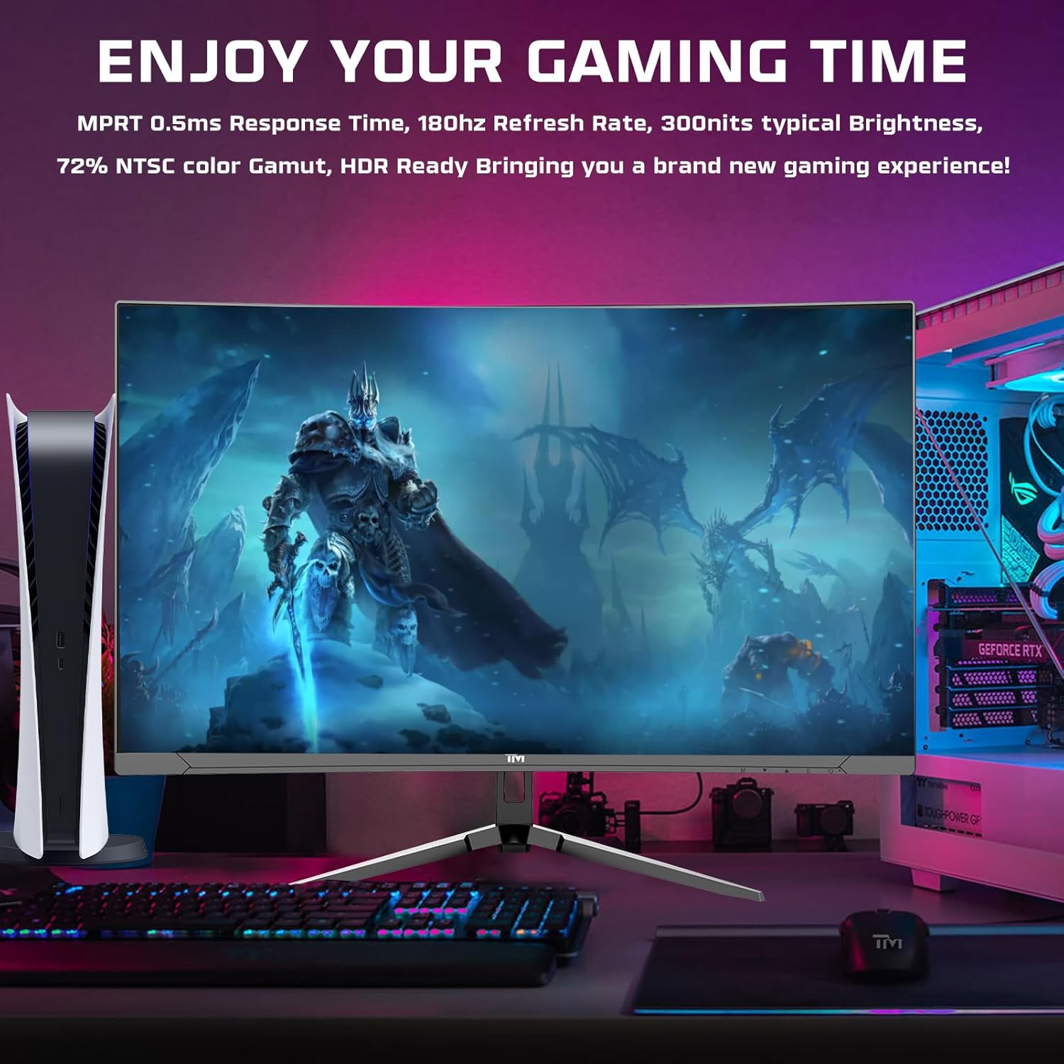 27inch curve FHD 180Hz Twisted Minds Gaming Monitor For Sale - Image 5