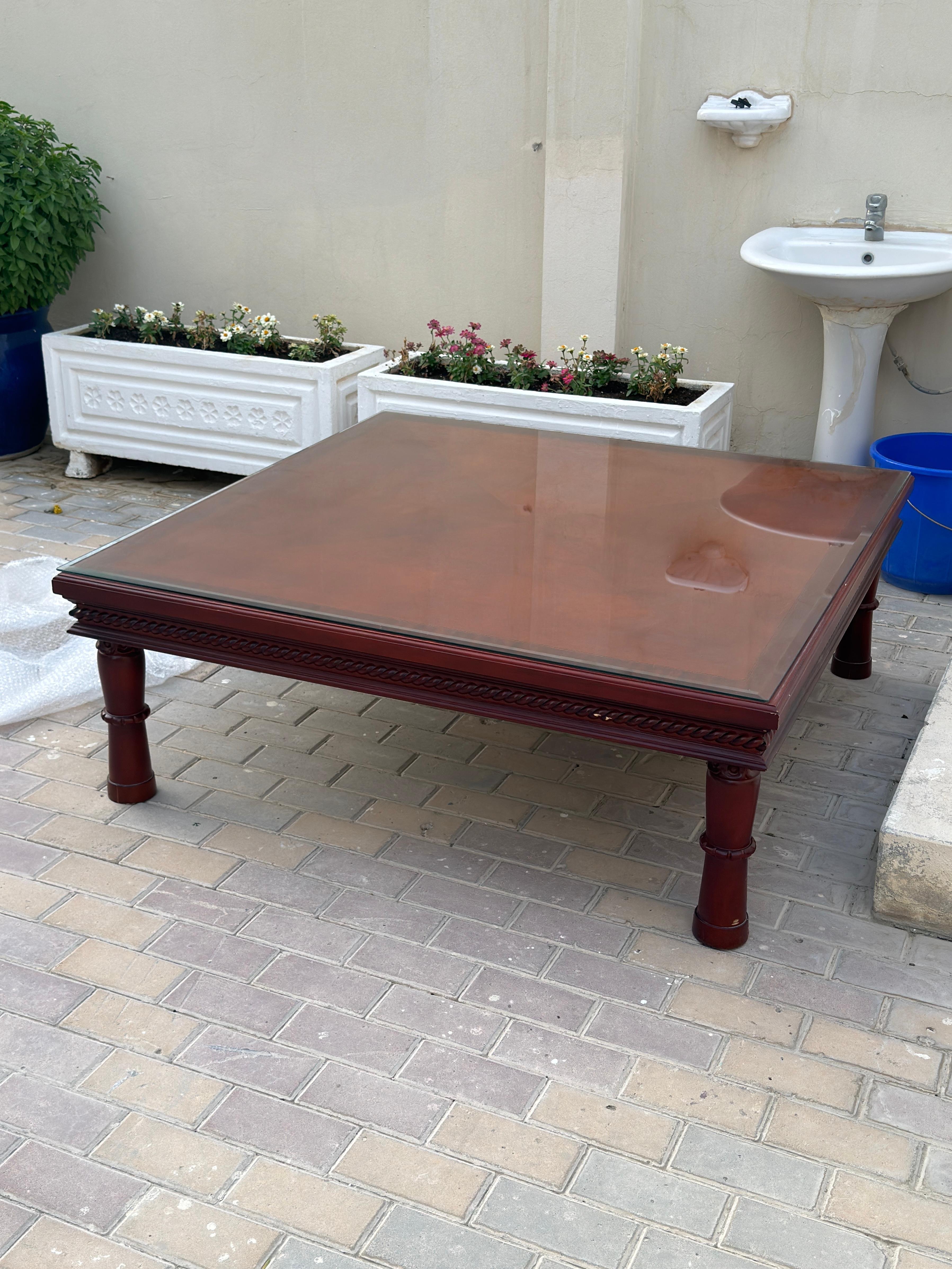 Table with Glass Top - Image 1