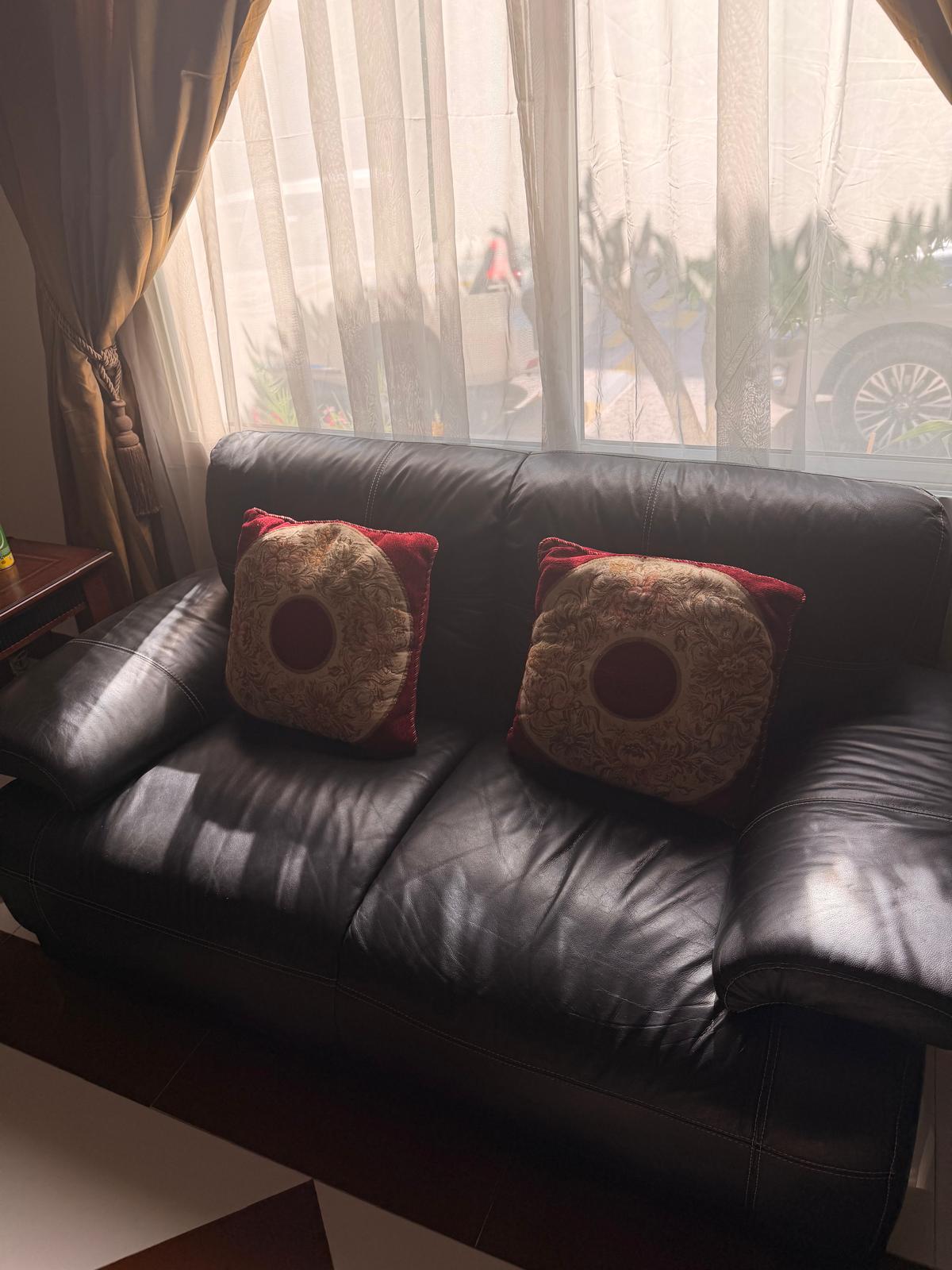 Genuine Leather Sofas - 2 Seater and 1 Seat - Image 4