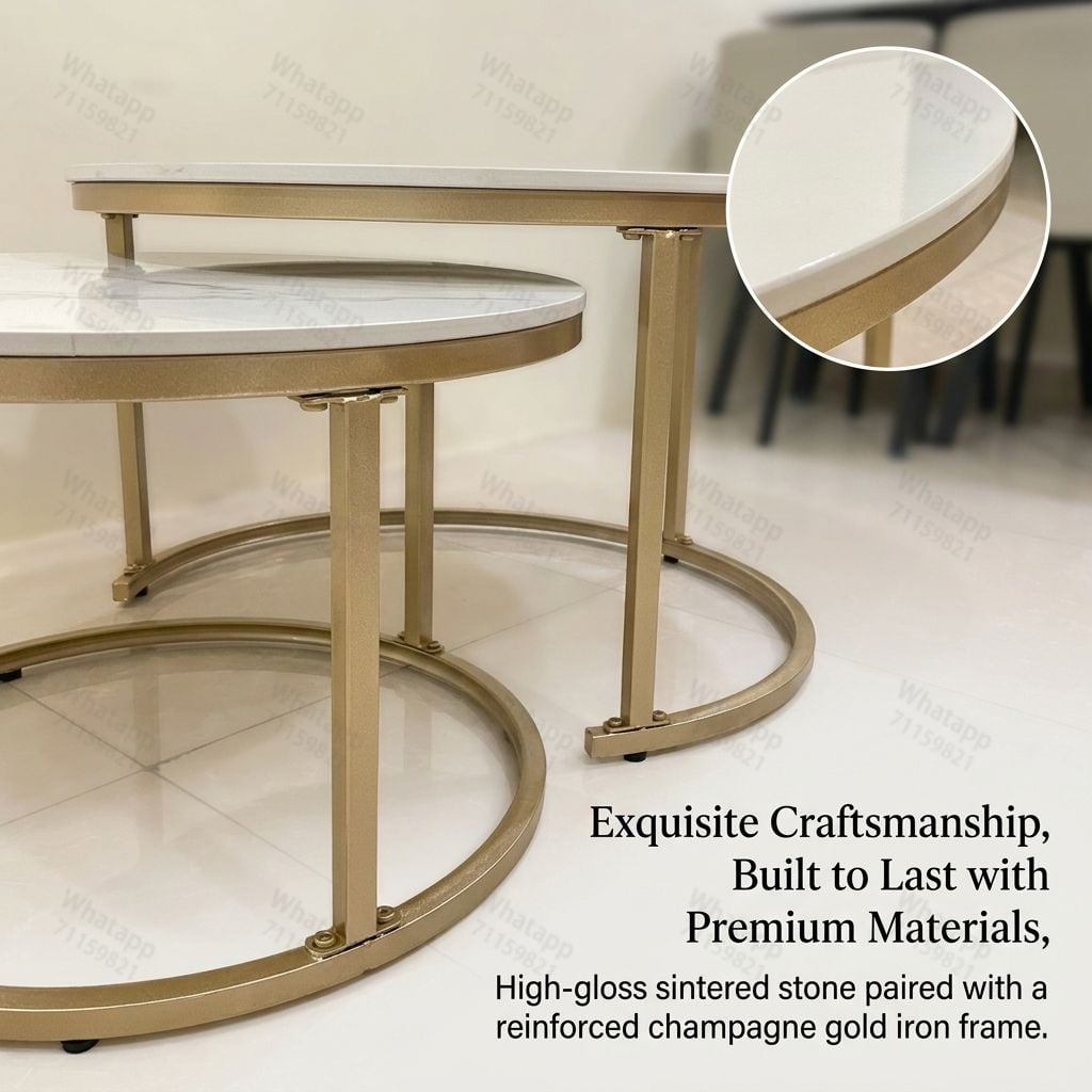 Coffee table, end table, marble table, living room table, furniture - Image 2