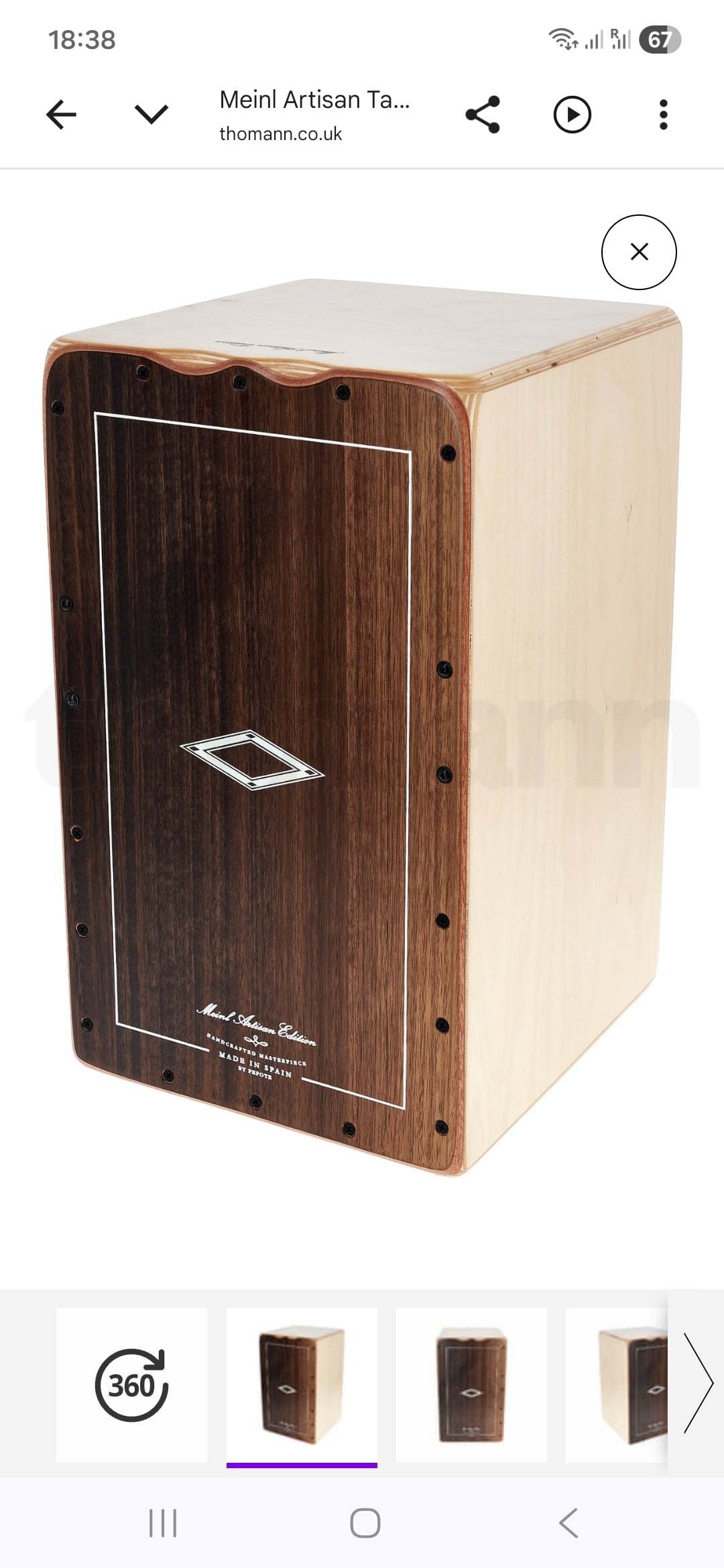 Meinl Artisan Tango Cajon Br.Eucal. - Image 2