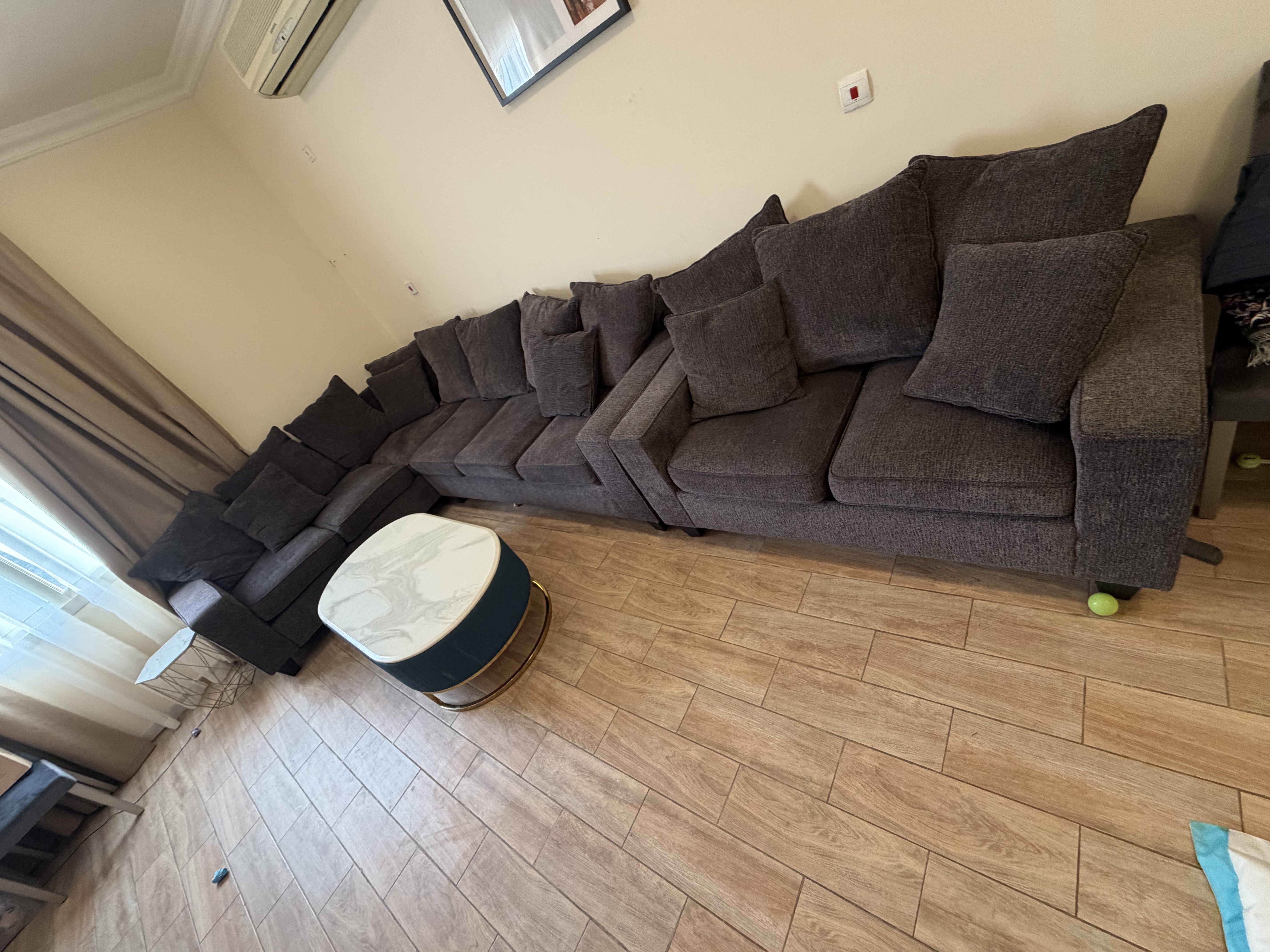 PAN Home L shape sofa set, 2 seater + ottoman - Image 3
