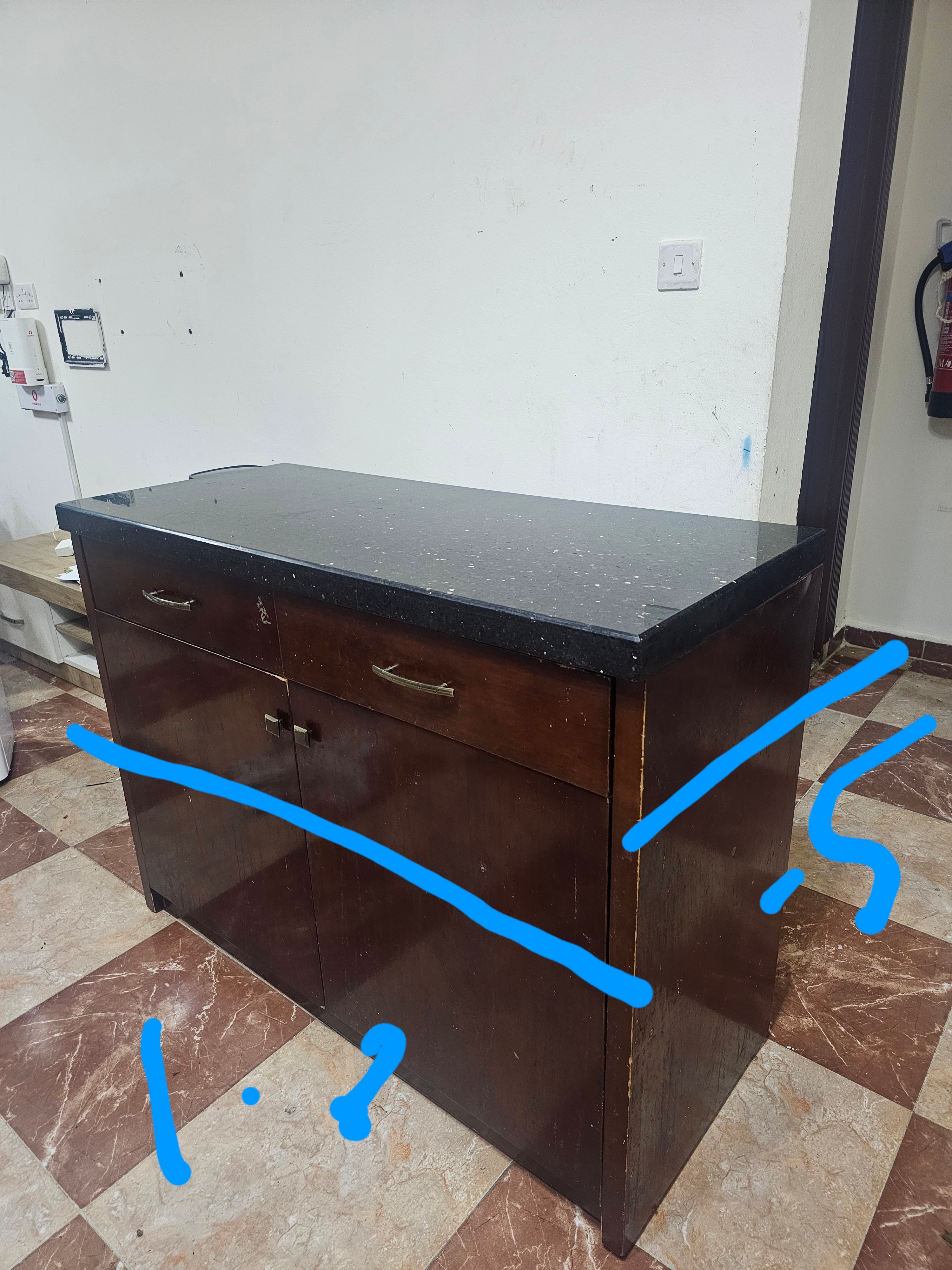 Kitchen Table Marble top 120x50 CM - Image 4