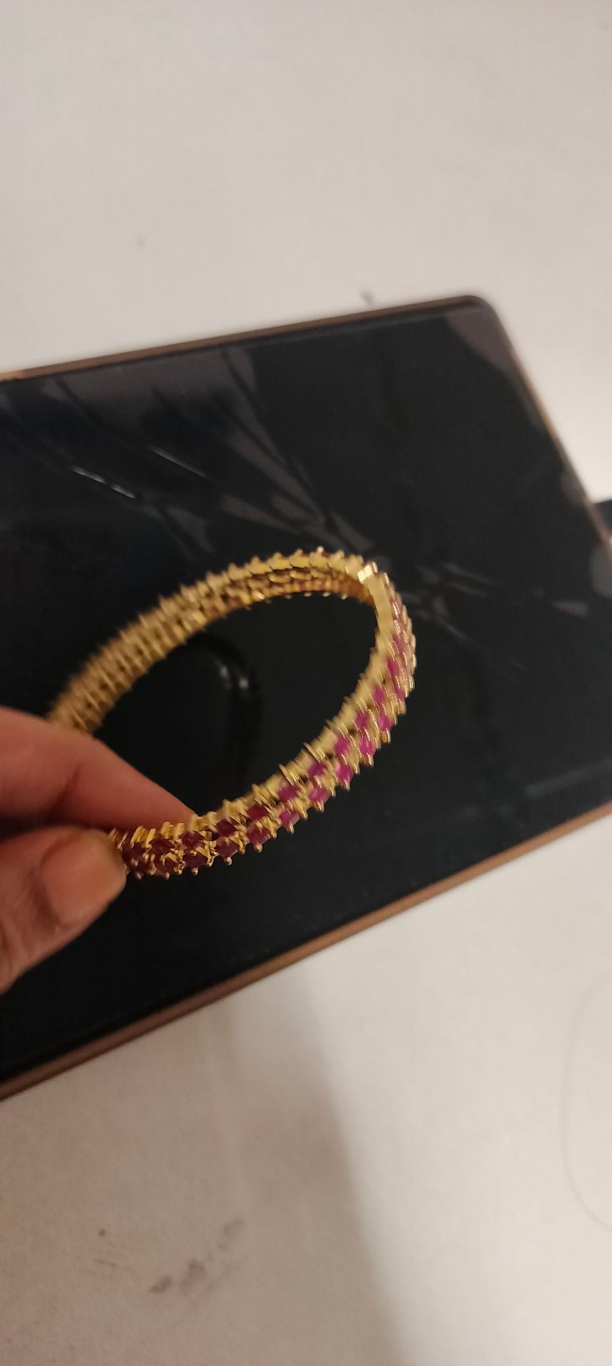 UNUSED NEW RUBY STONE SET  - Image 9