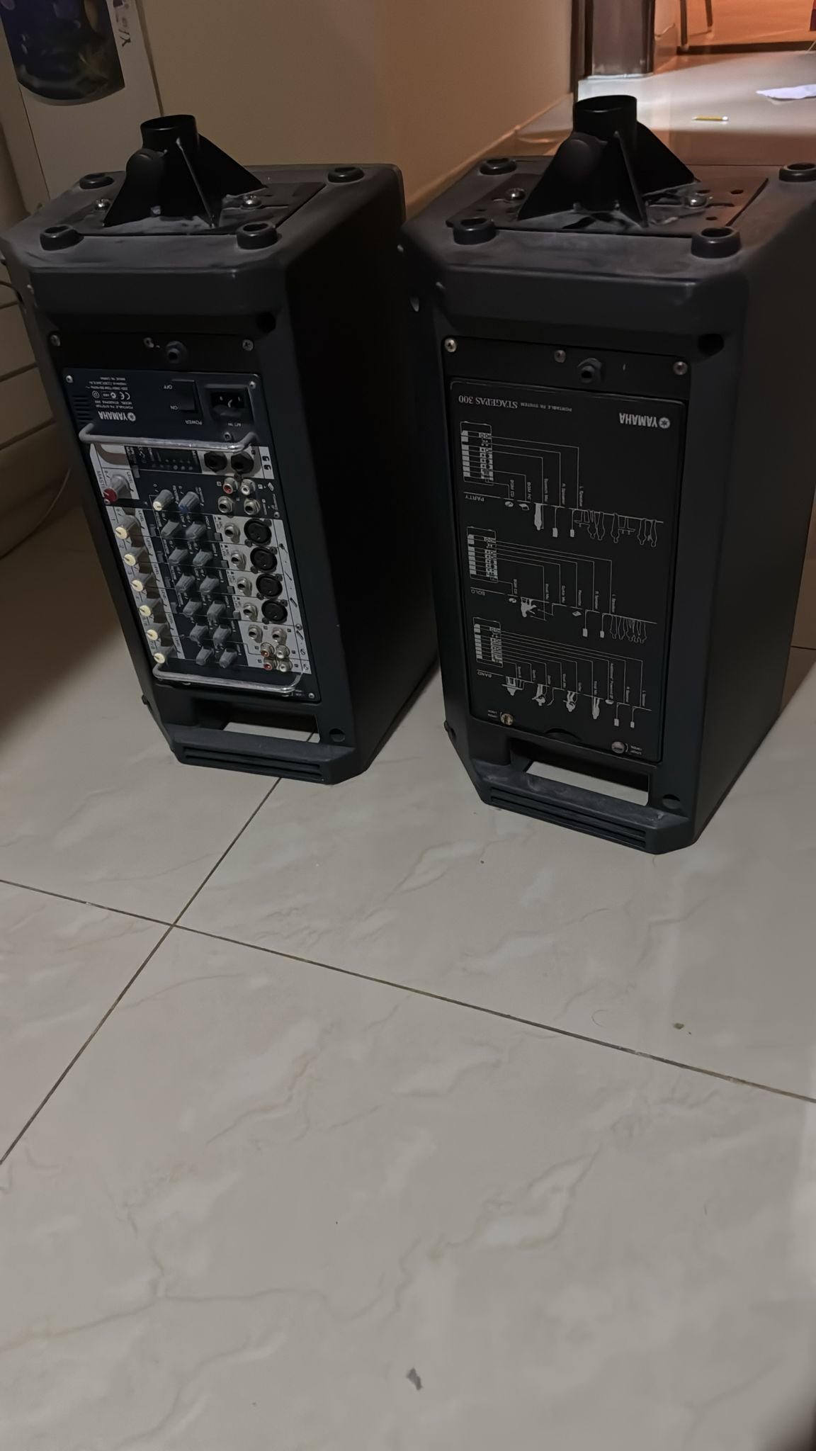 Yamaha PA Speakers with Mixer - Image 2