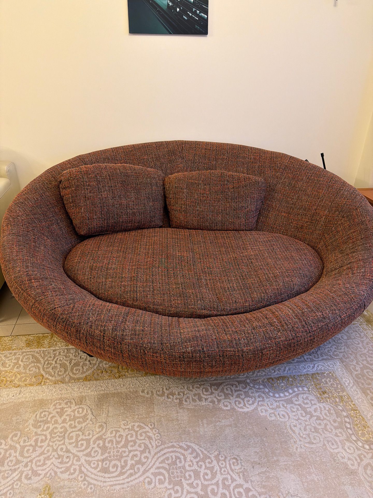 Modern Curved Sofa, Excellent Condition, Smoke Free Home - Image 4