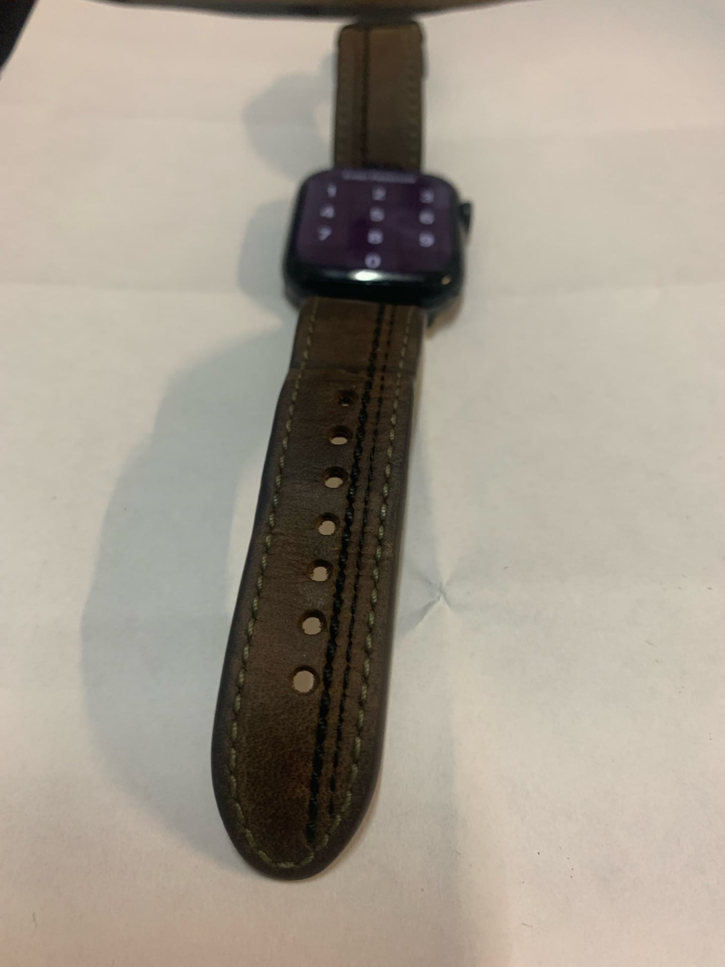 Apple Series 7 45 mm Aluminum Case brown Strap  - Image 3