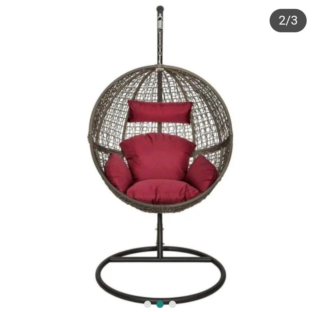 Single Seat Brown Balcony Swing - Image 2