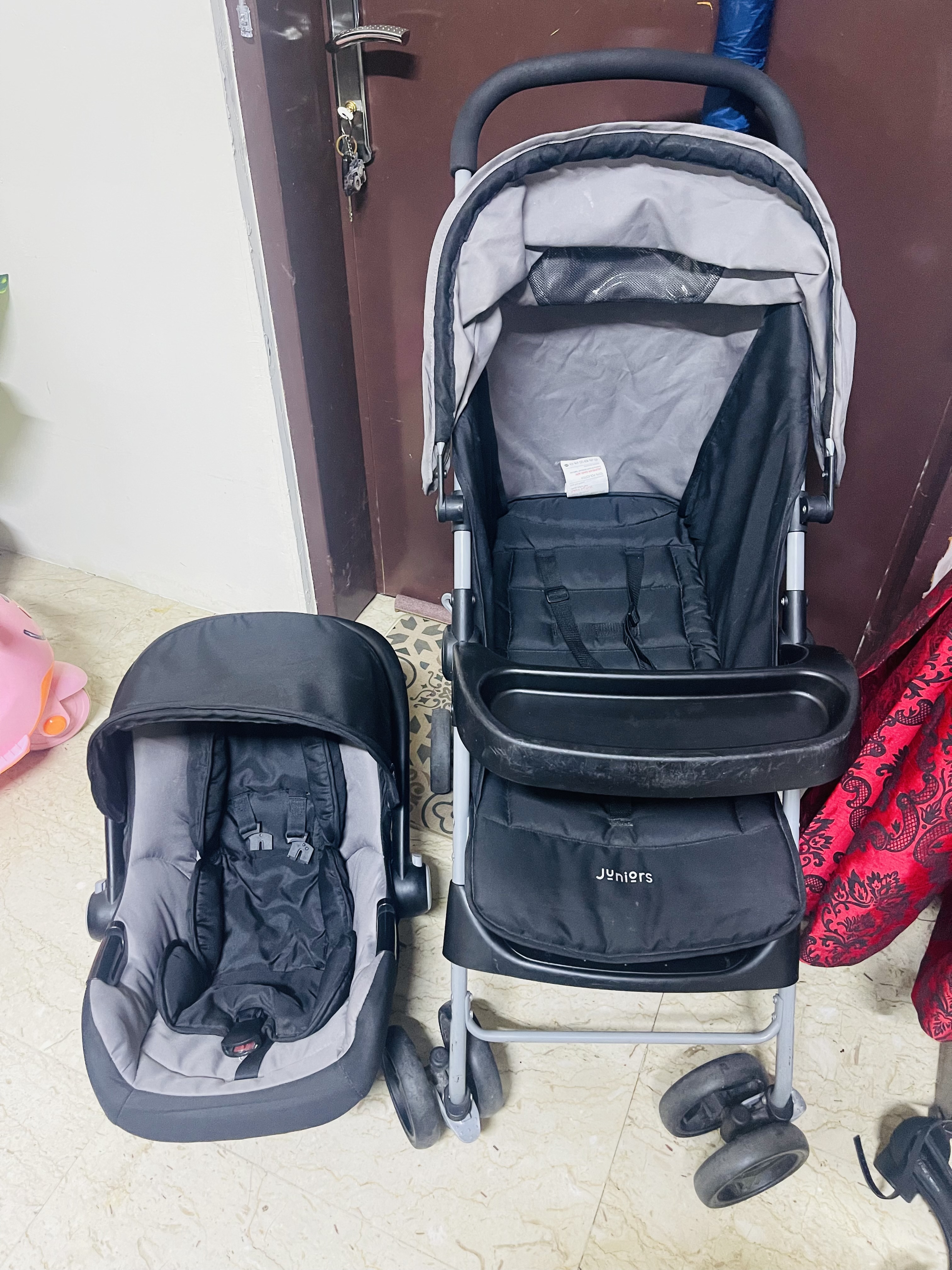 🚼 For Sale: Baby Stroller with Car Seat (Good Condition) 🚼 - Image 1