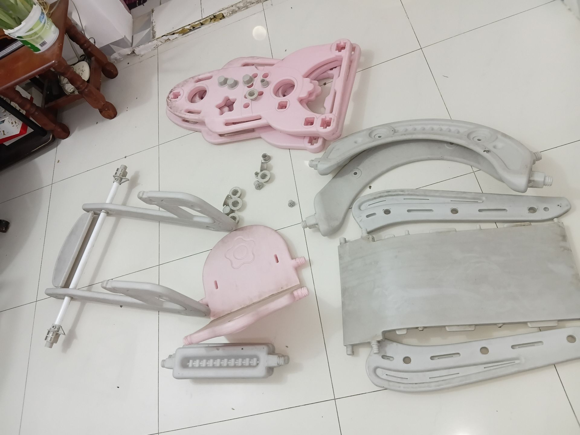 Indoor Toddler Slide & Swing Set Combo – Pink, Indoor Play Gym - Image 7