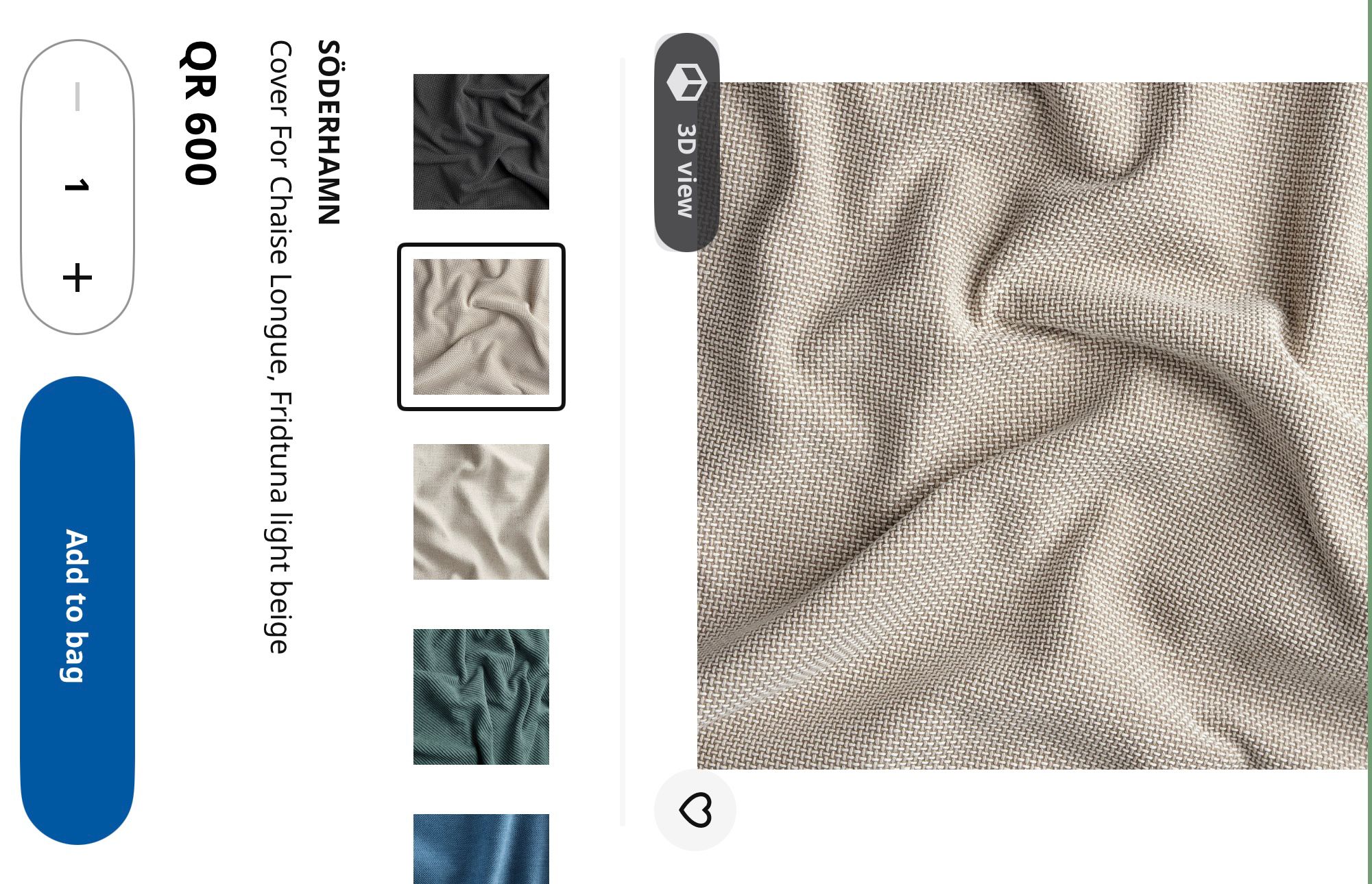 SOFA COVER ONLY-for Ikea Soderhamn 3 seater+Lounge - Image 4