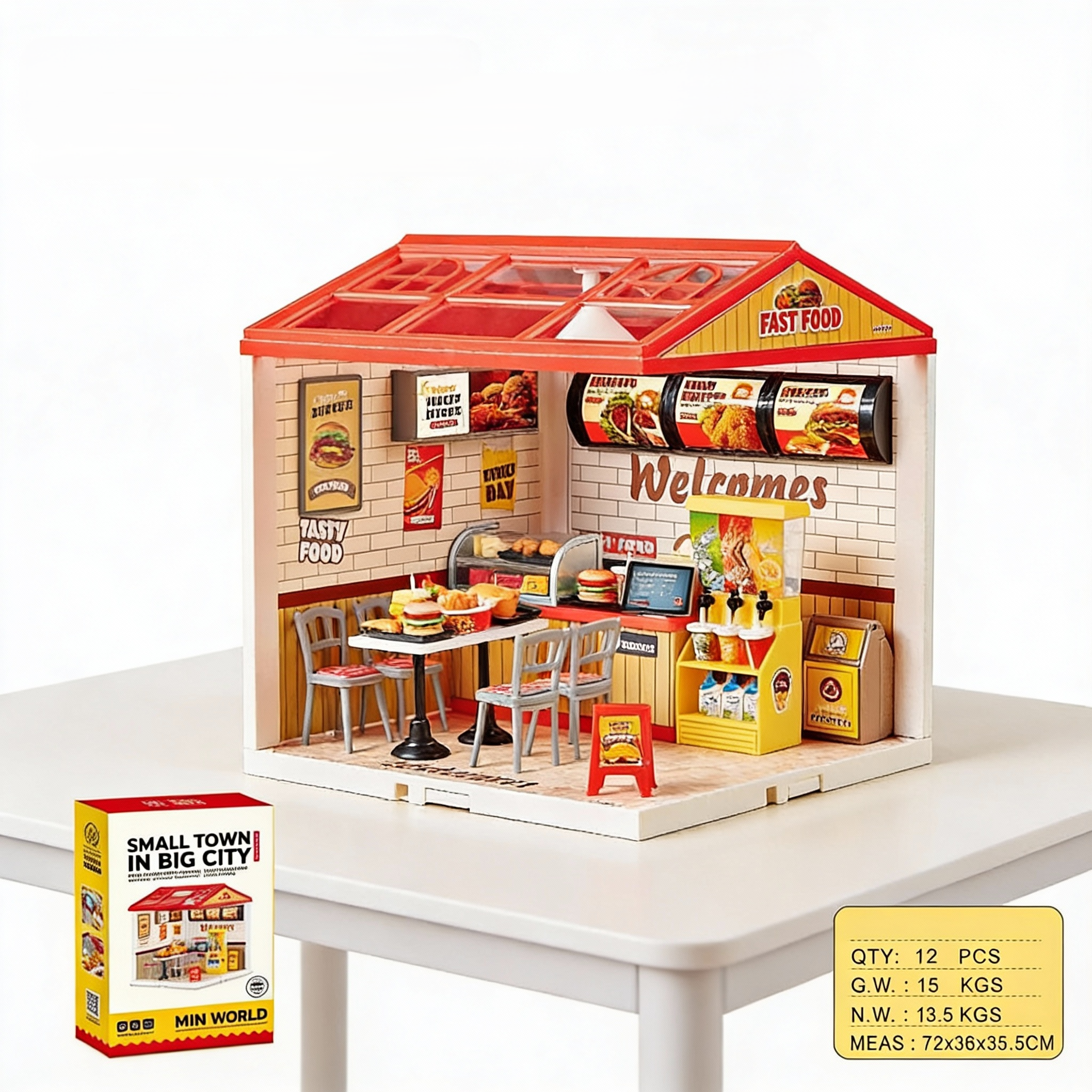 DIY Mini Fast Food Shop Building Set - Image 1