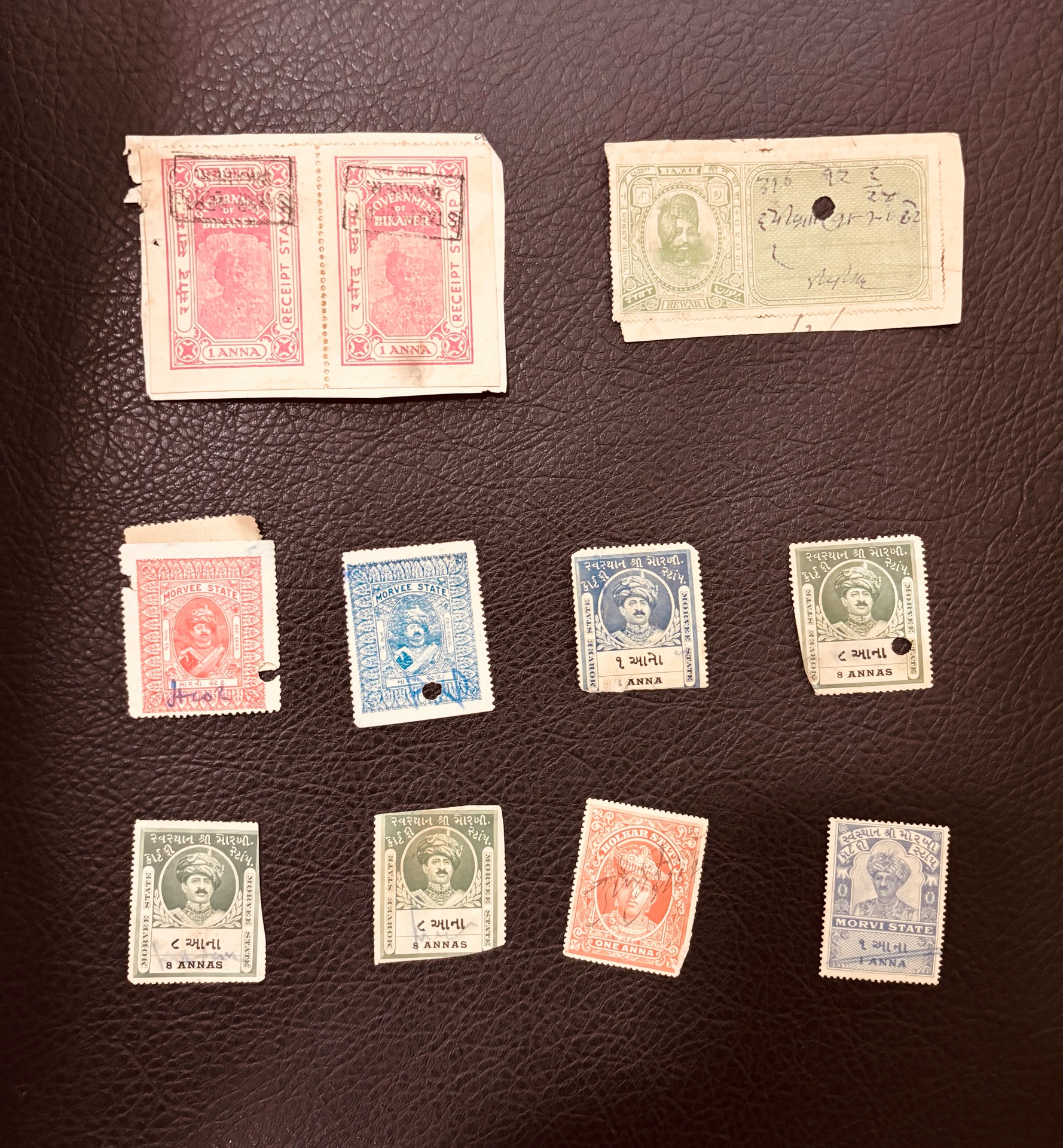 India princely states revenues - 40 stamps- 10 different states  - Image 3