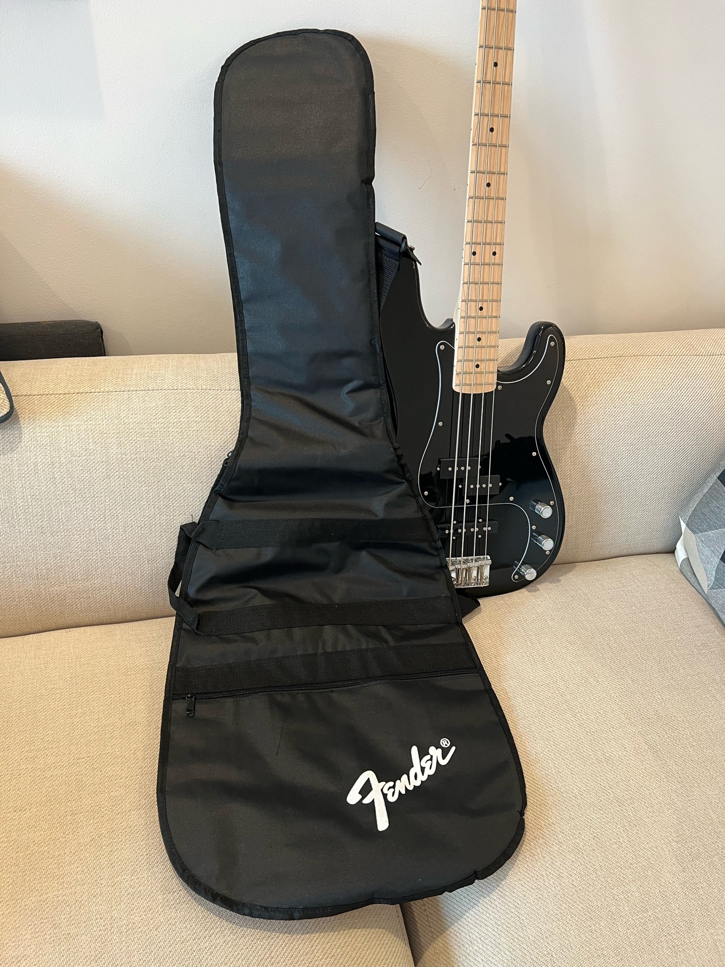 Bass guitar Squier Aff. P Bass MN PJ PACK BK - Image 4