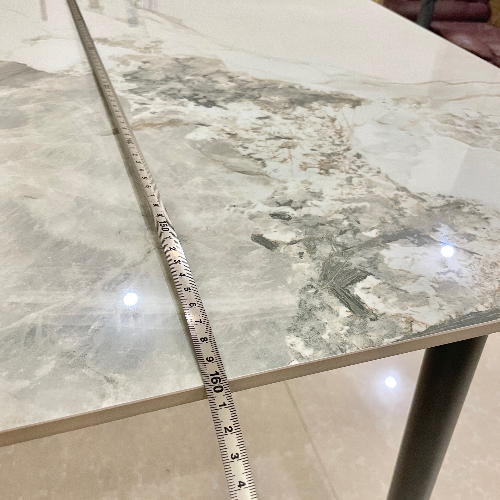 Dining table, marble table, 6-seater table, restaurant table, kitchen furniture - Image 6
