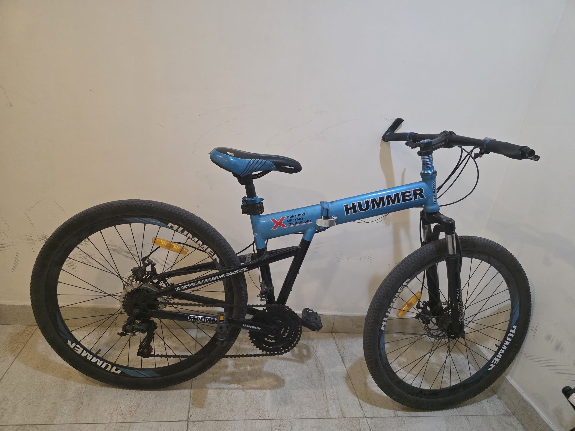 Unisex blue colour hummer cycle used for 3  years only - Image 2