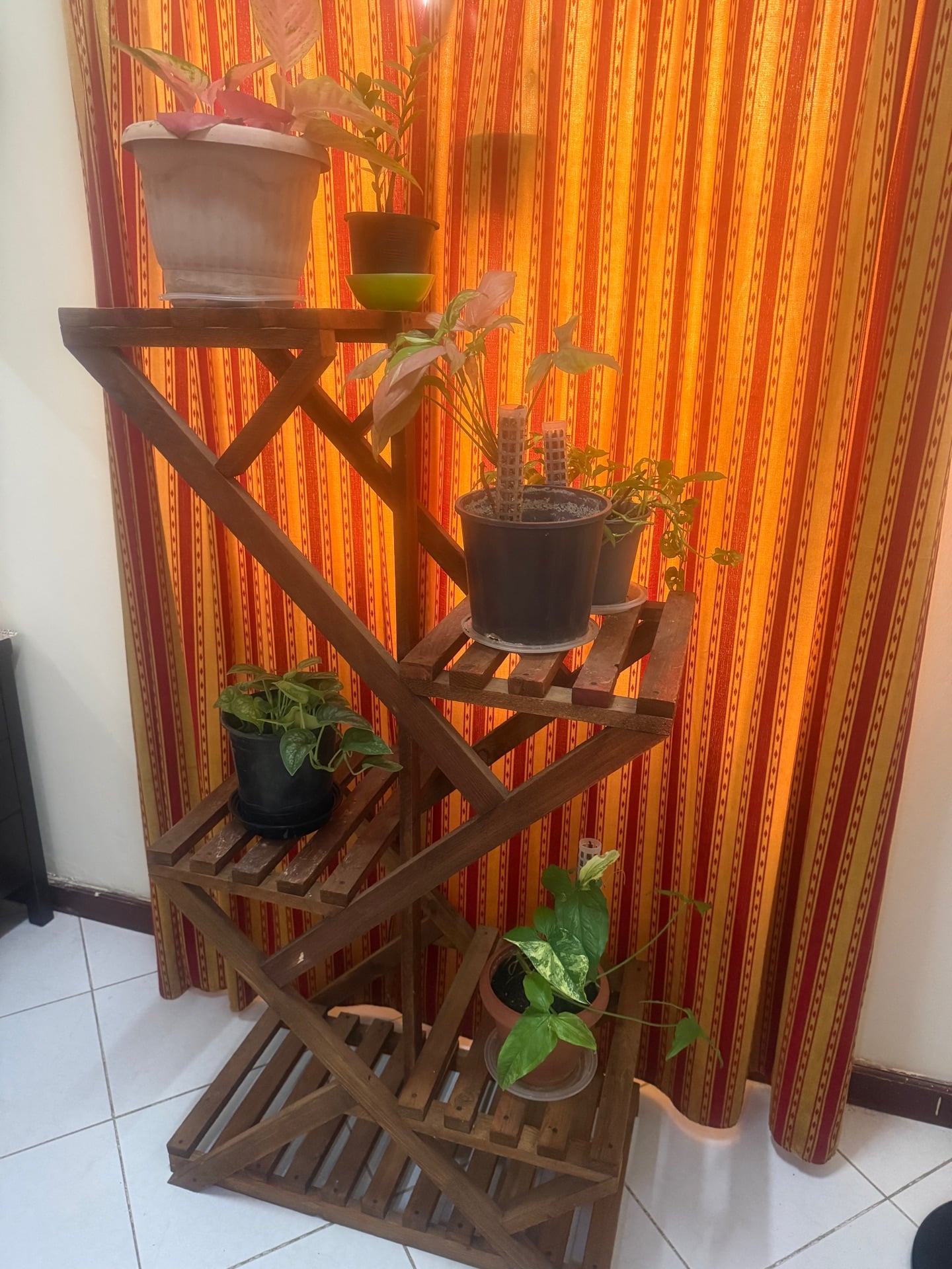 Solid wood custom made plant stand - Image 1
