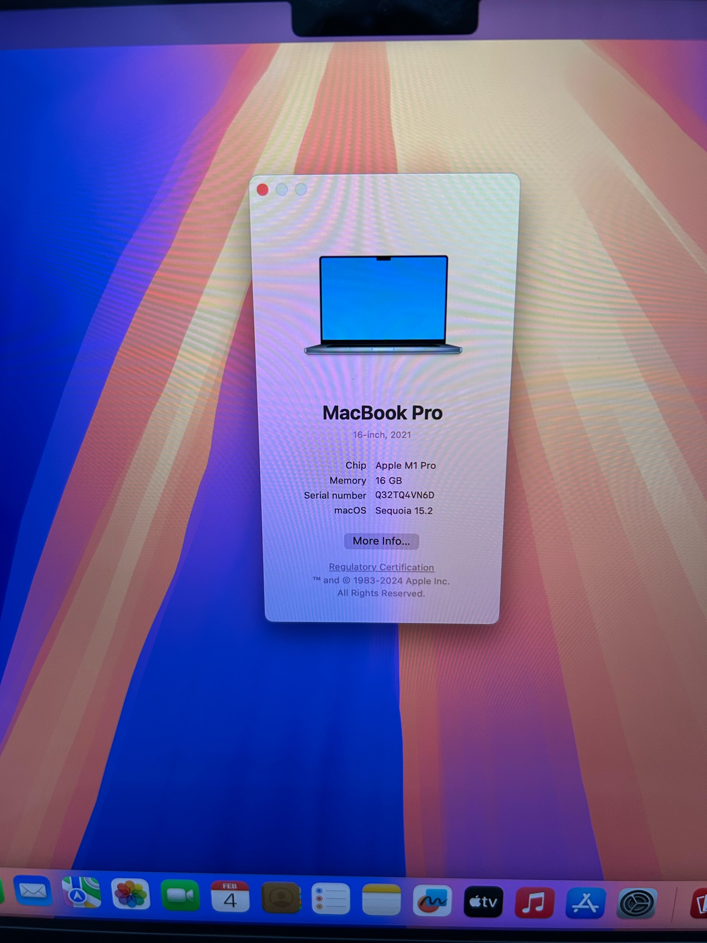 Macbook Pro M1 Pro 16+1TB 2021 16 Inch - Image 3