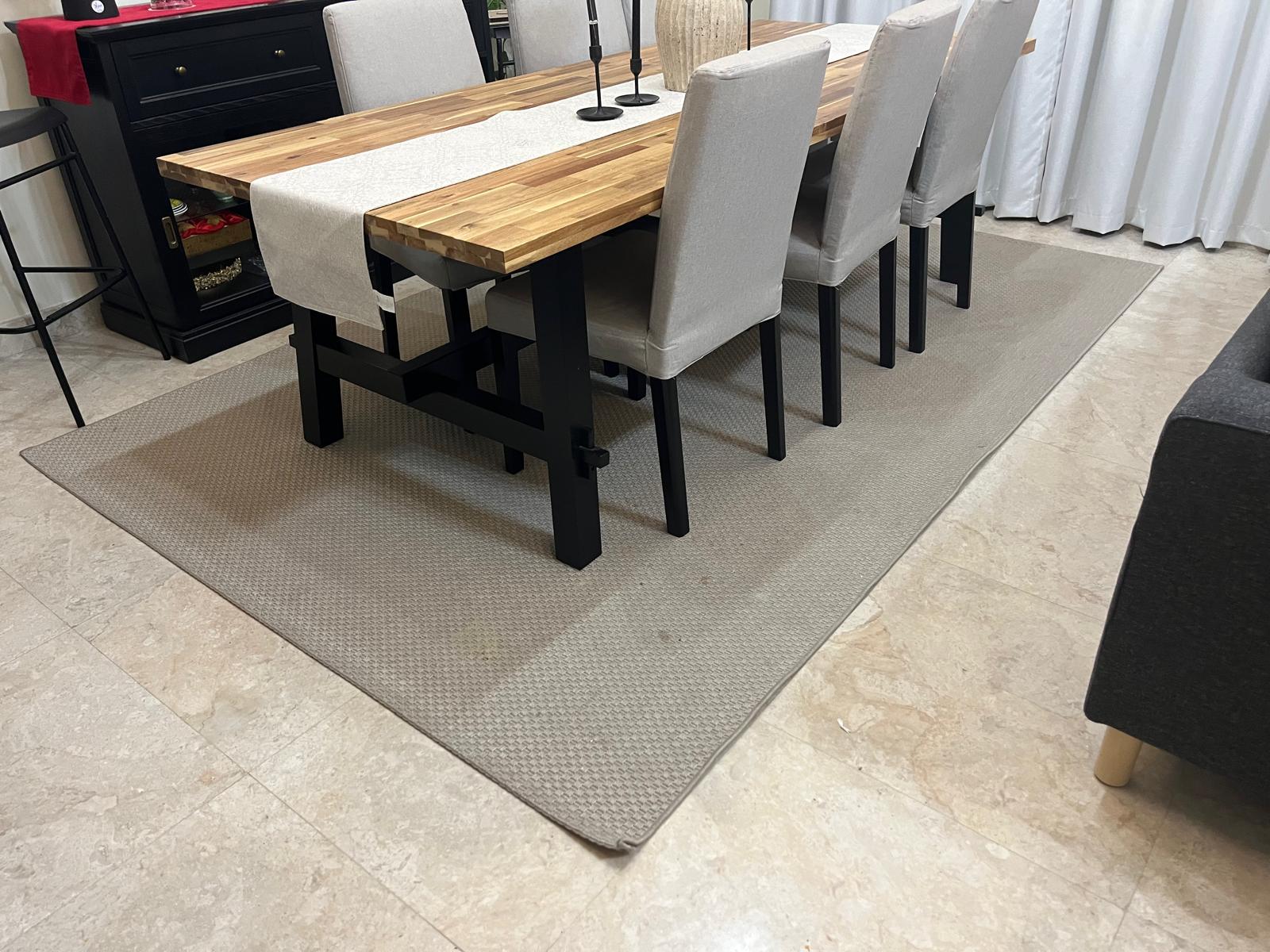 SKOGSTA Dining table, acacia/black, 235x100 cm - Image 4
