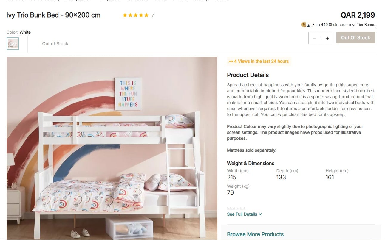 Home Centre Bunk Bed - Image 7
