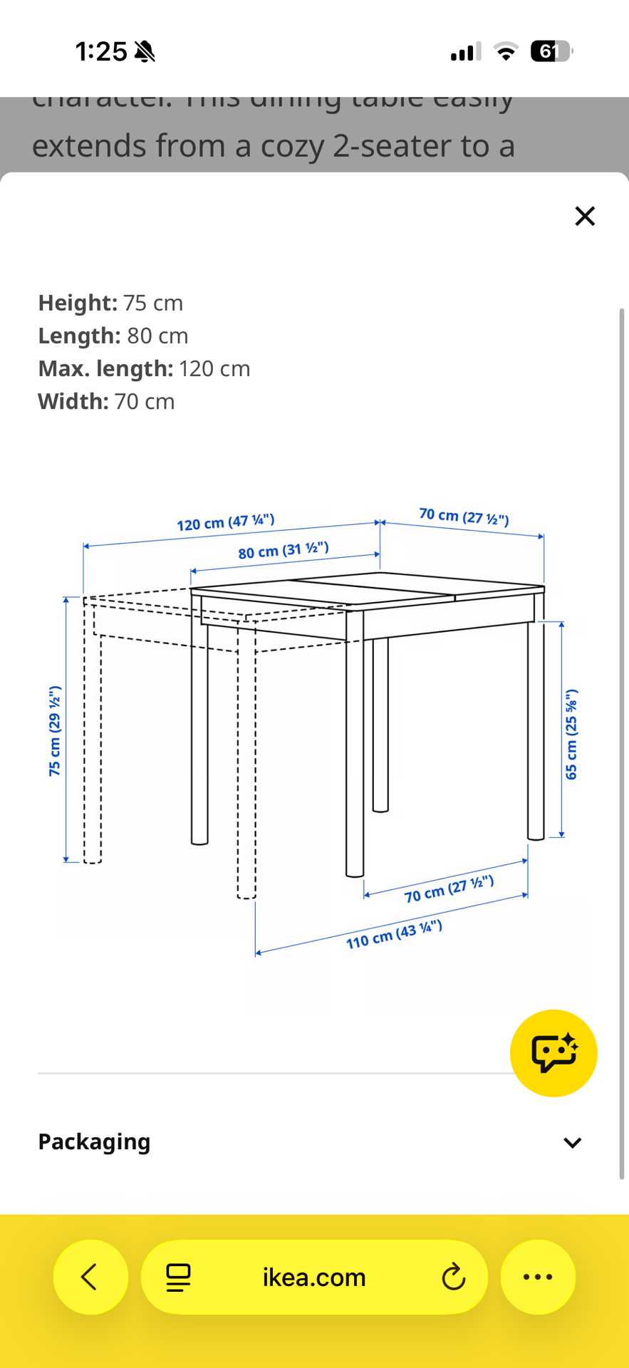 IKEA dining table  - Image 5