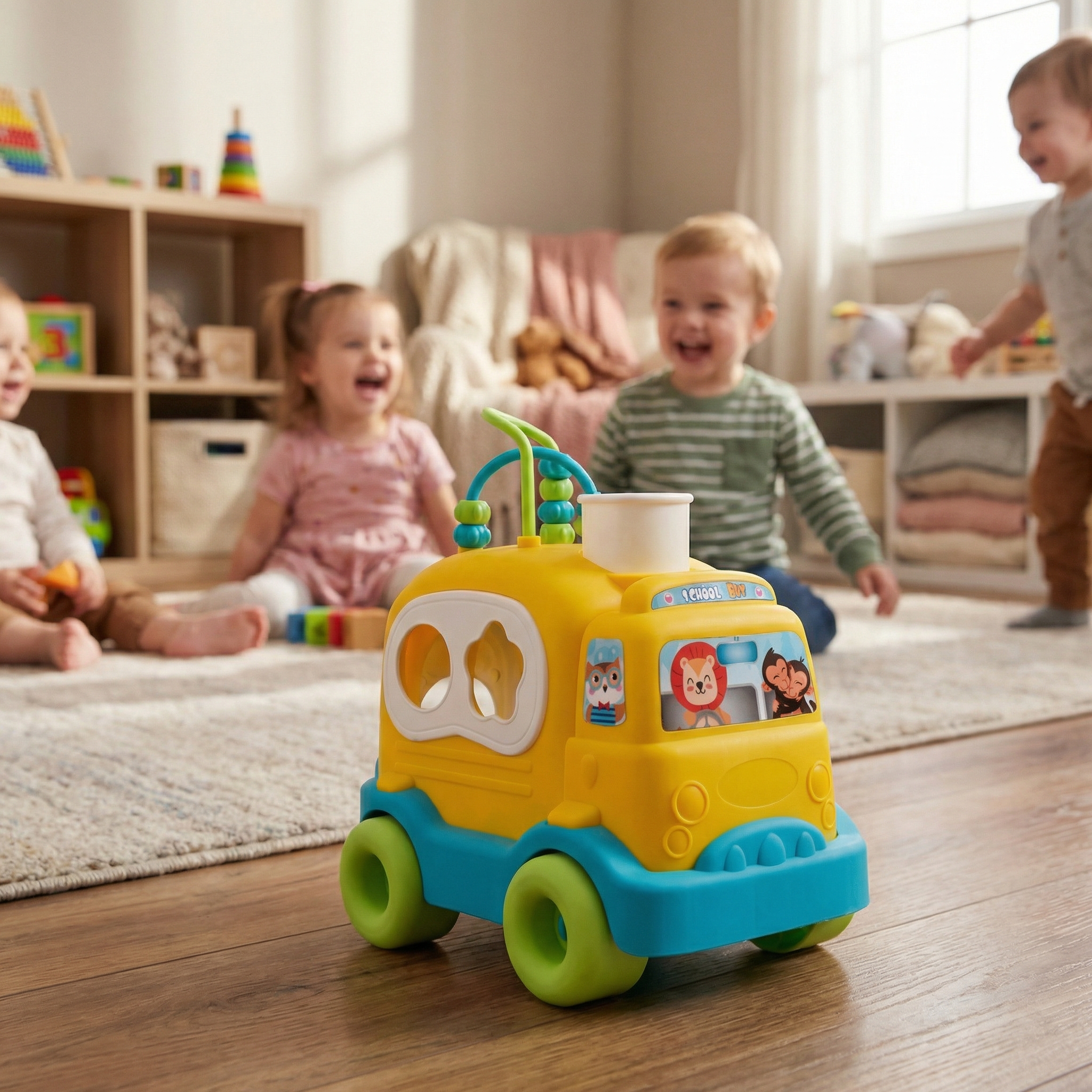 School Bus Shape Sorter Activity Toy - Image 2