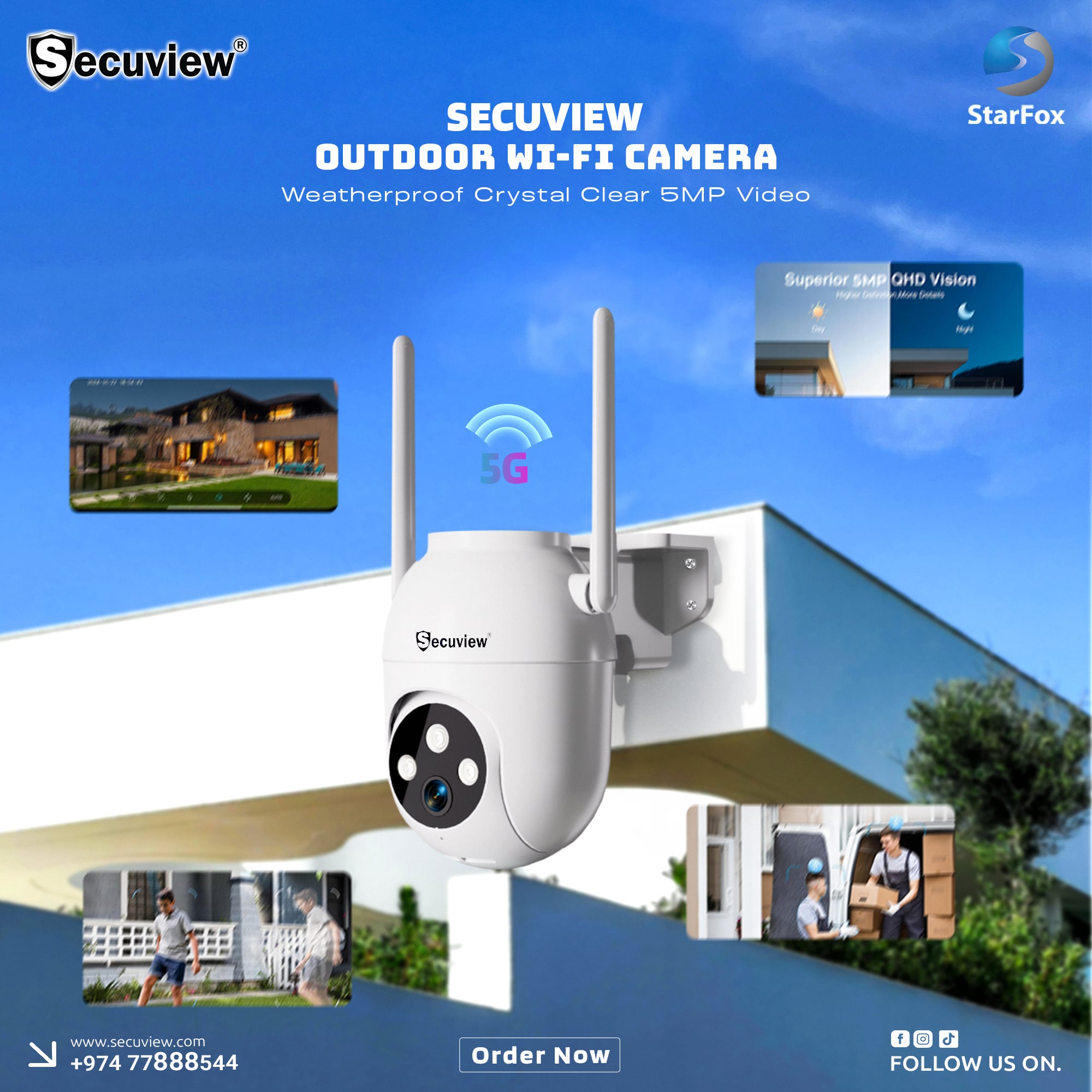 Secuview WiFi Outdoor Weatherproof Security Camera - Image 1