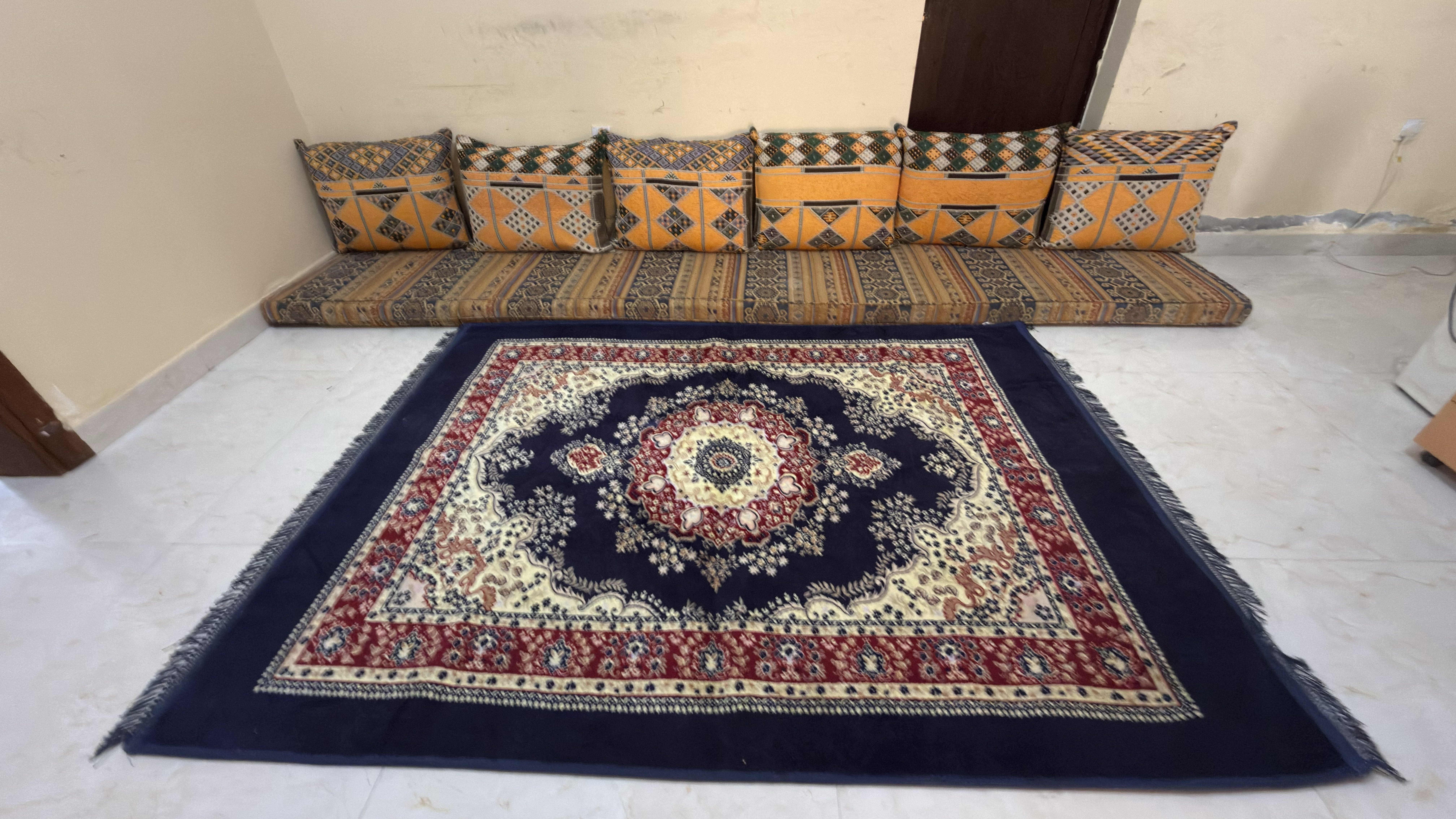 Comfortable Traditional Qatari Majlis Floor Seating Set  - Image 6