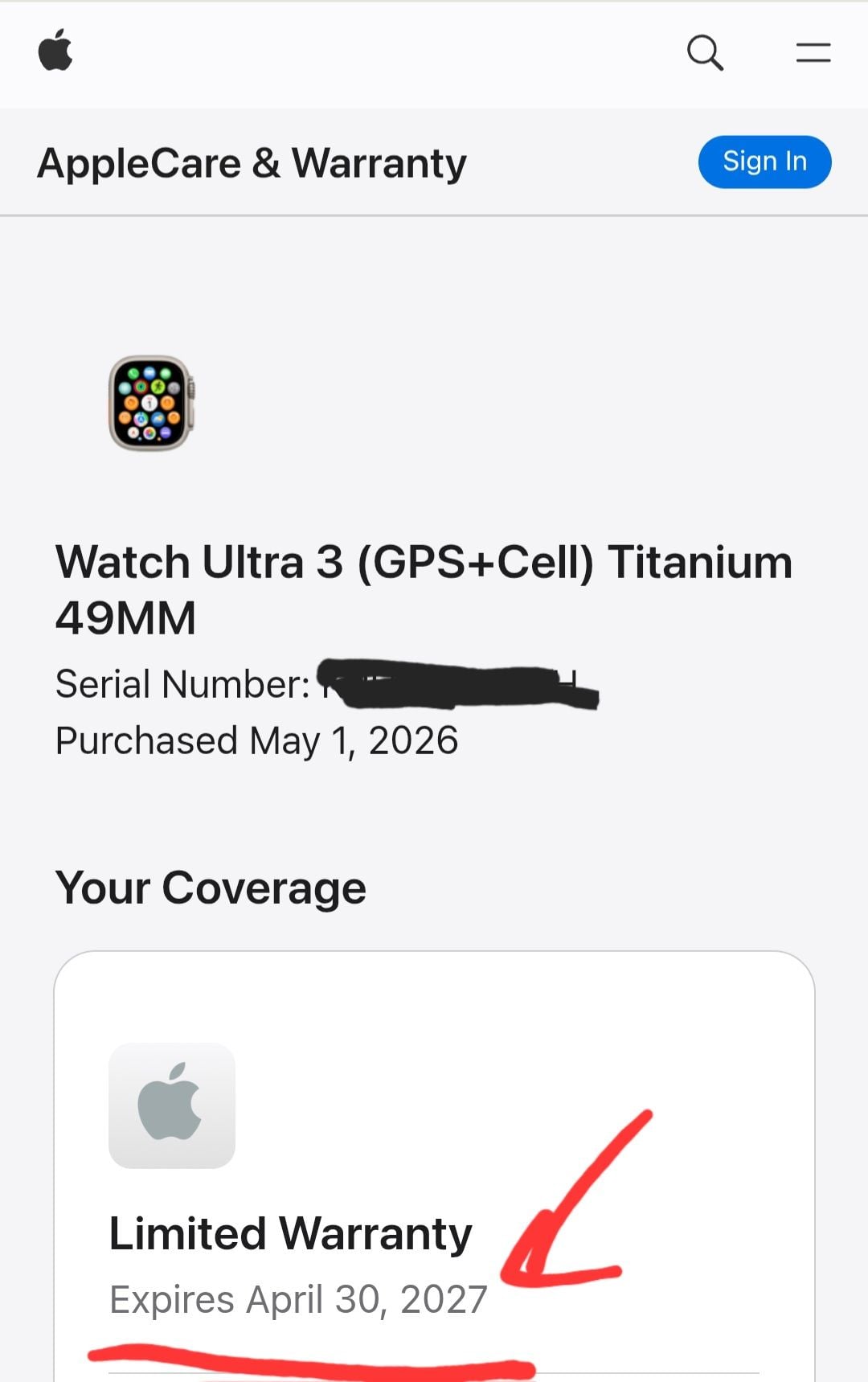 Apple Watch Ultra 3 49mm Titanium with blue ocean band  - Image 5