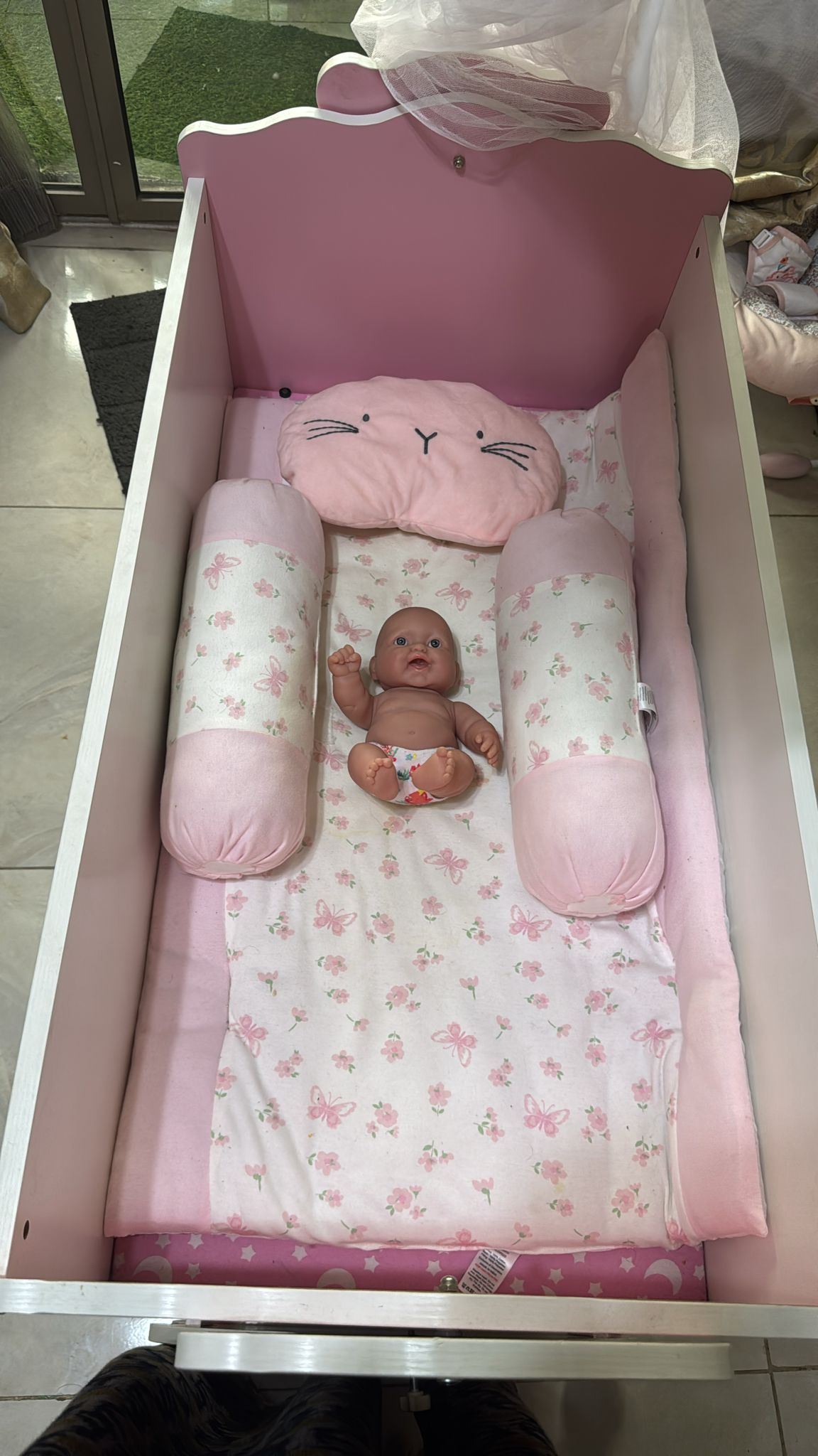 Baby Cradle and cot with wheels مهد الطفل وسرير مع عجلات - Image 7