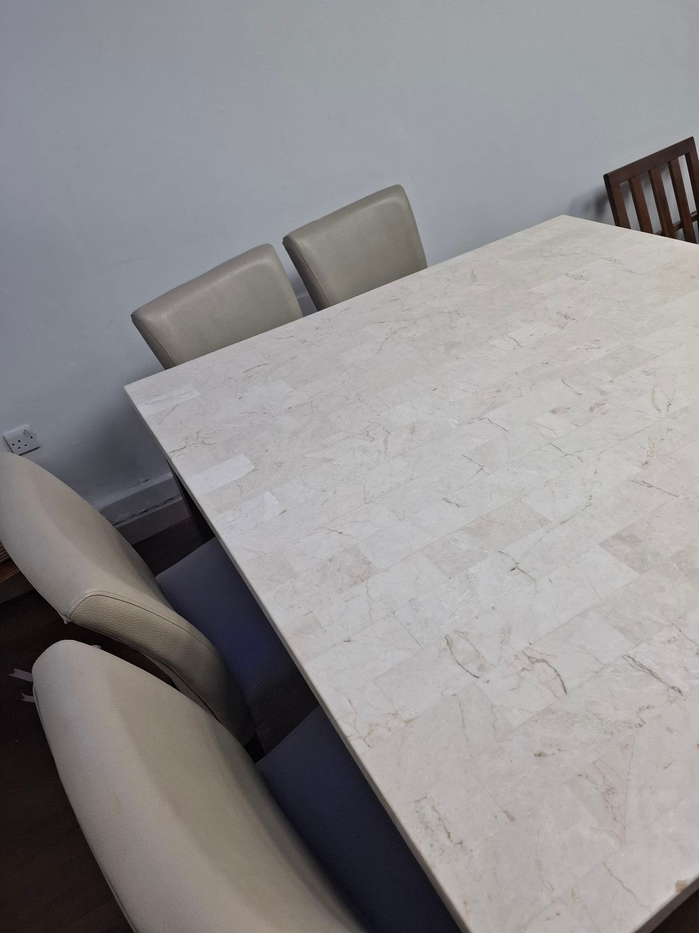 8-Seater Marble Top High Dining table  - Image 5