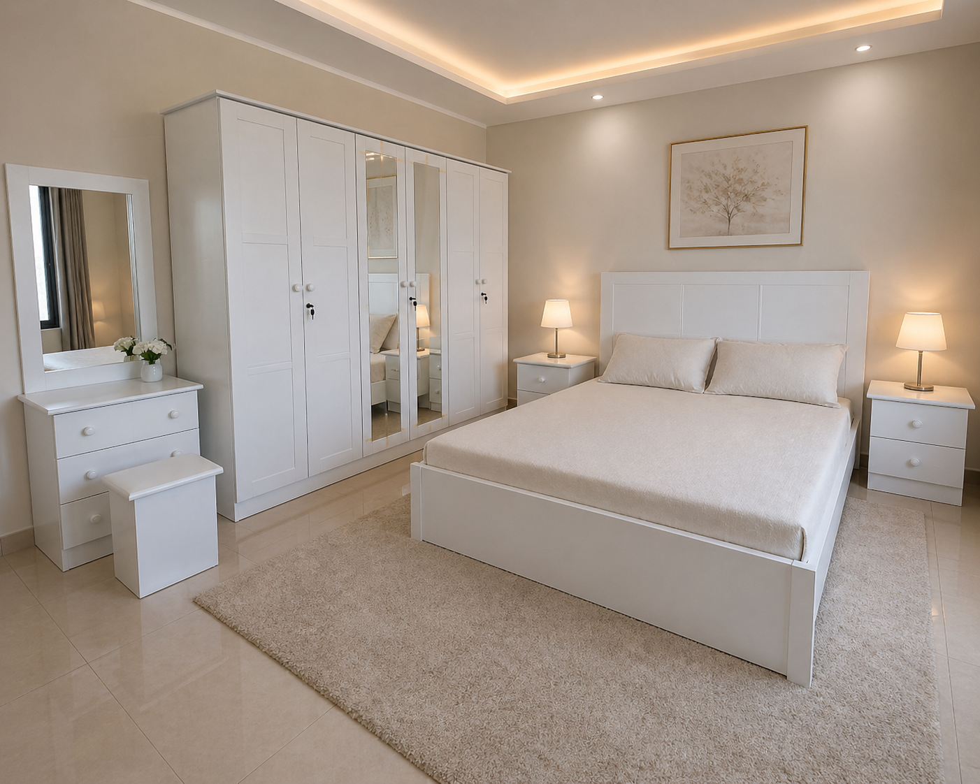 Full bedroom furniture set for sale. All brand new items. - Image 7