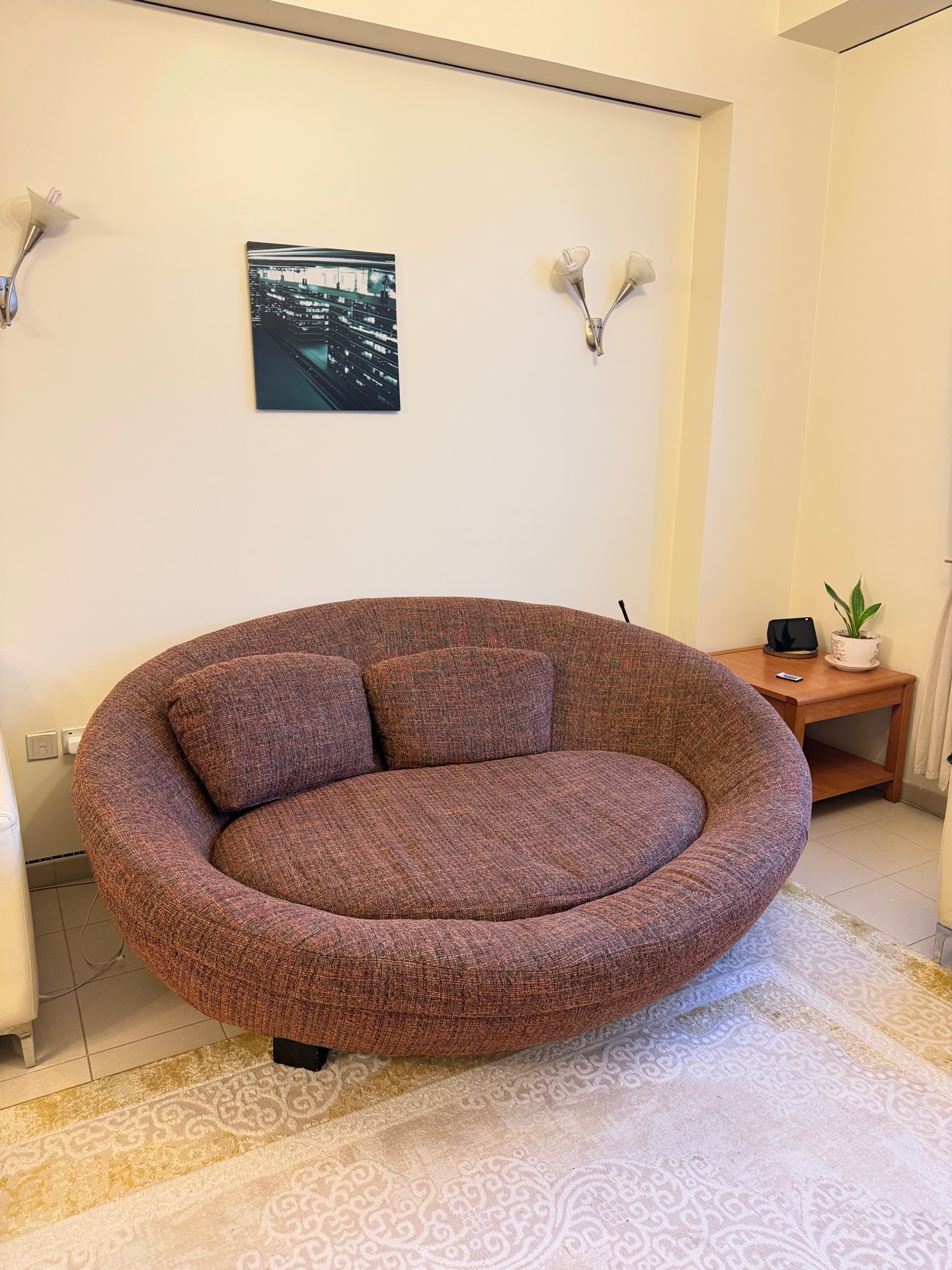 Modern Curved Sofa, Excellent Condition, Smoke Free Home - Image 1