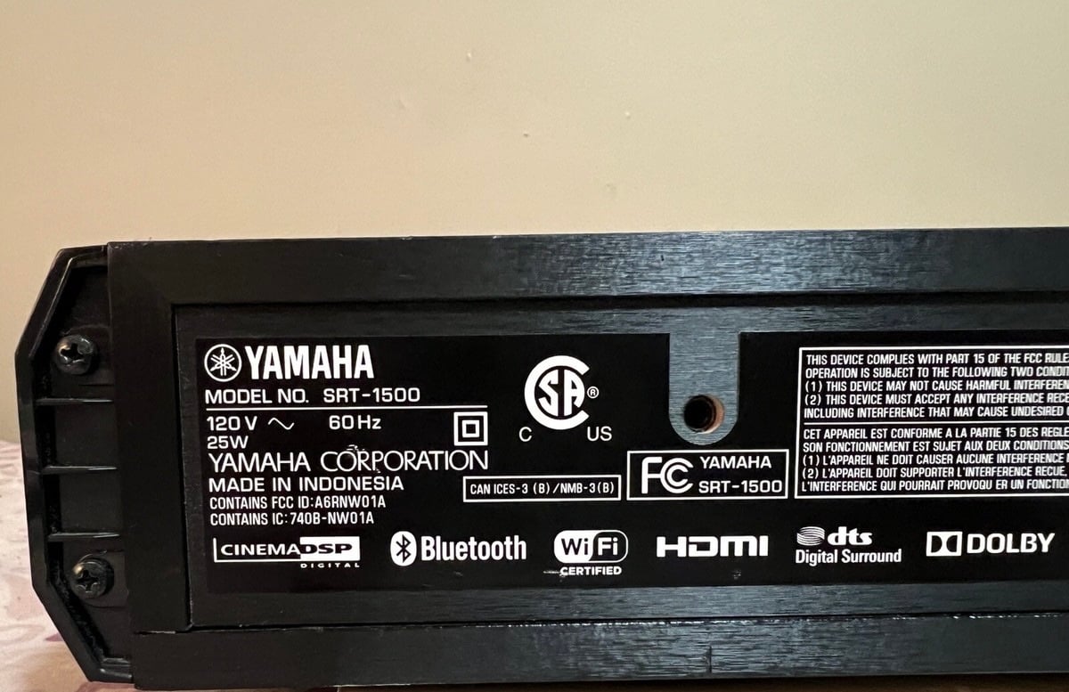 Yamaha SRT-1500 5.1 Music System - Image 4