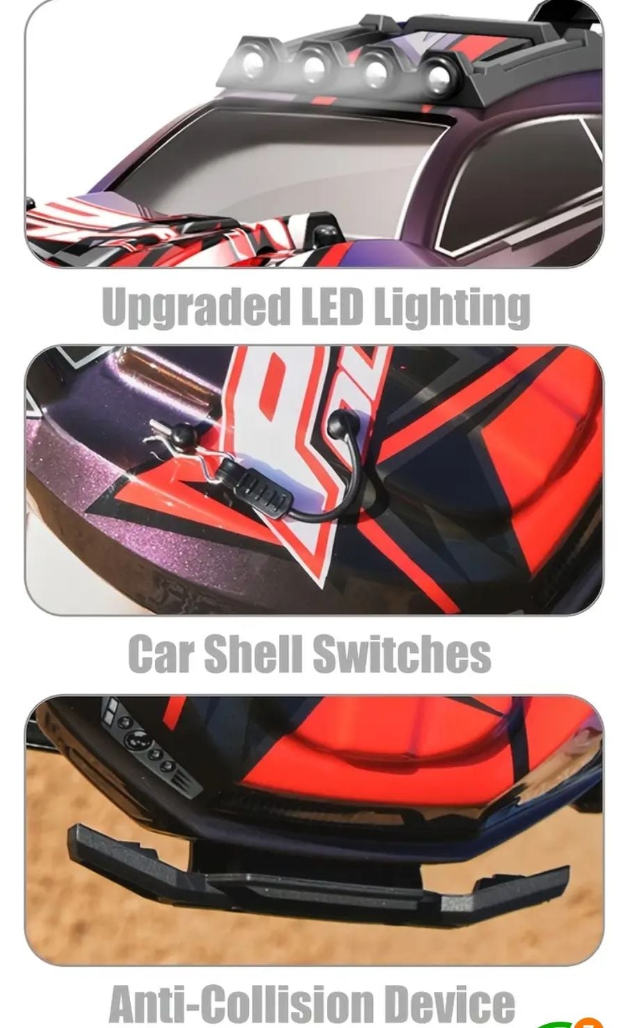 سيارة RC بسرعة عالية 45 كم/س بطارية 2500mAH - Image 6